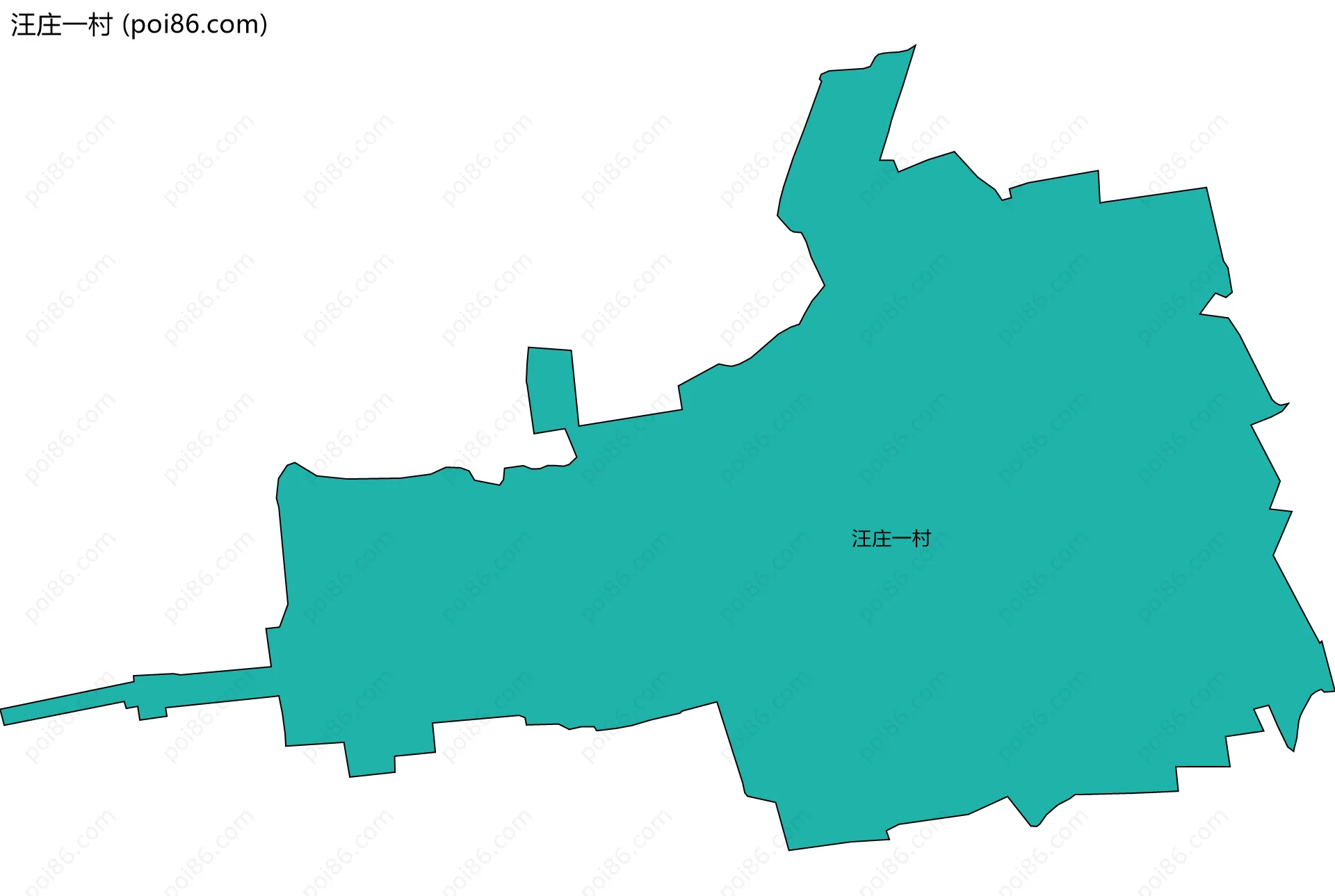 汪庄一村边界地图