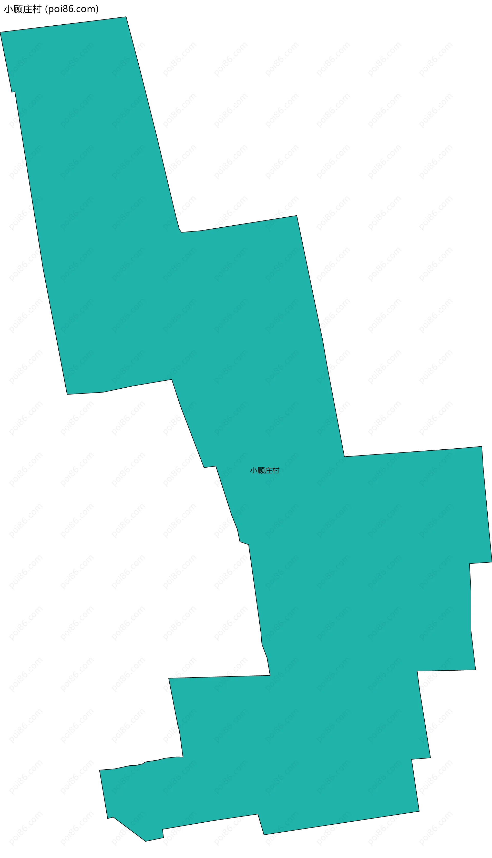 小顾庄村边界地图