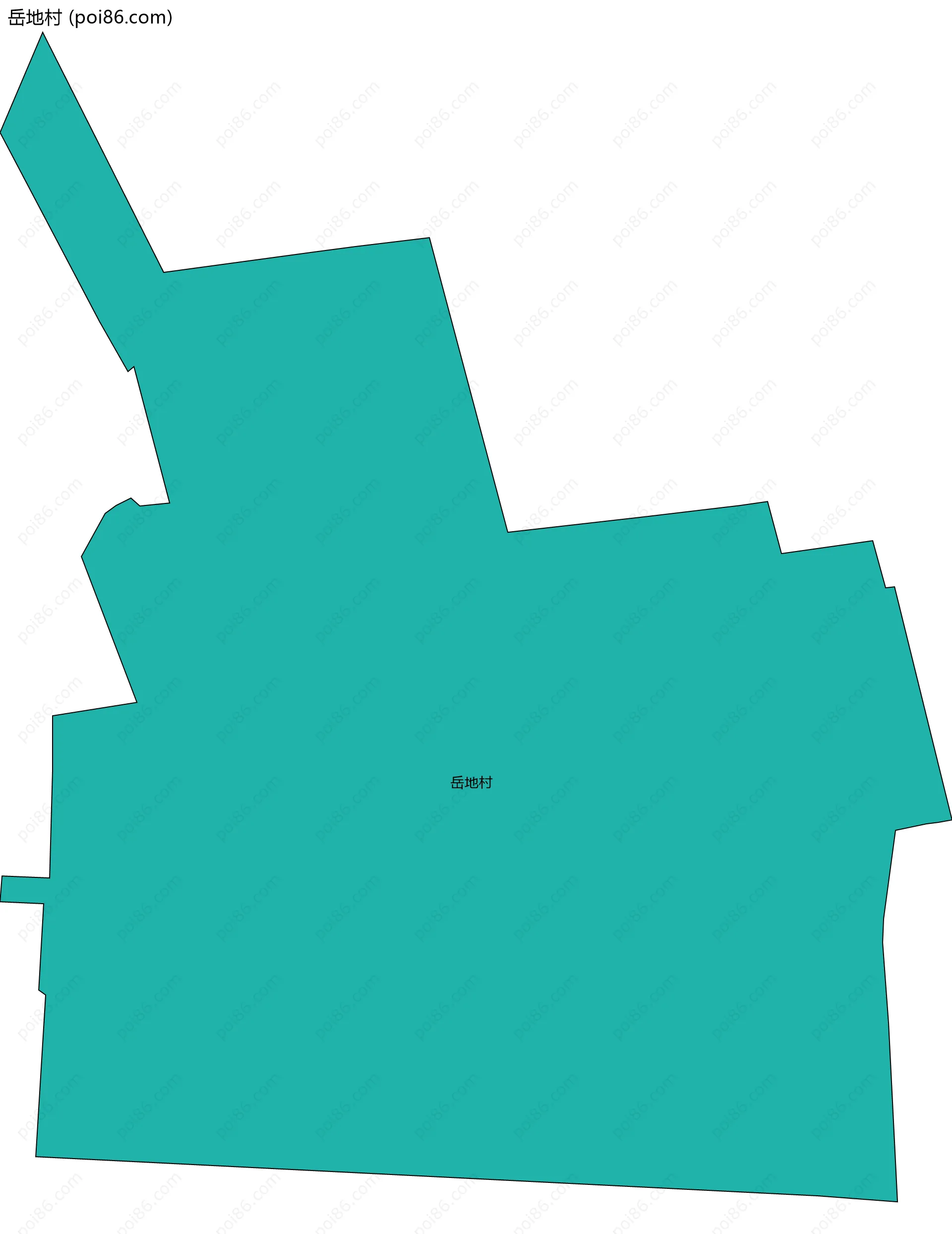 岳地村边界地图