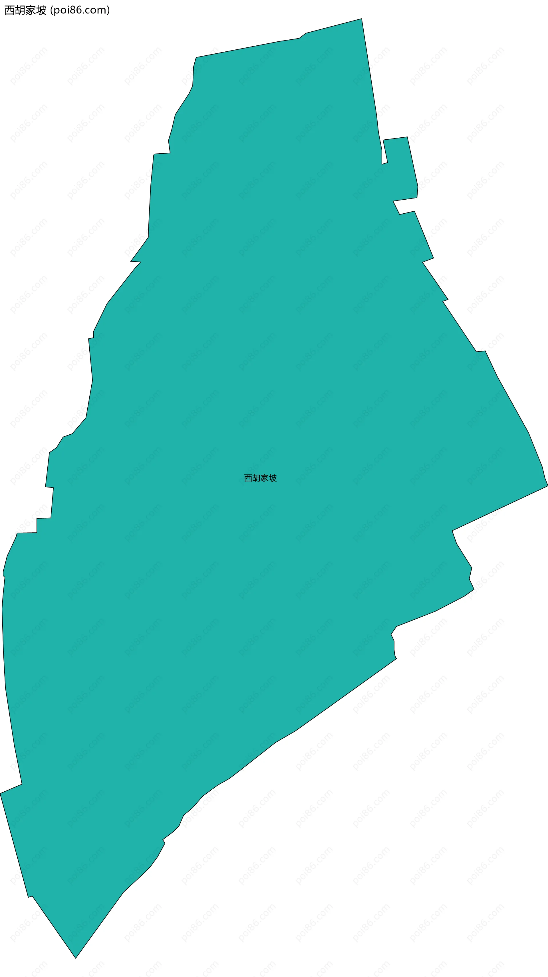 西胡家坡边界地图