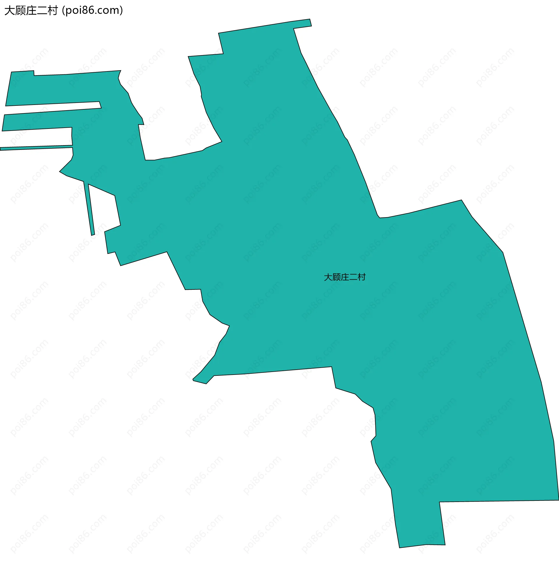 大顾庄二村边界地图