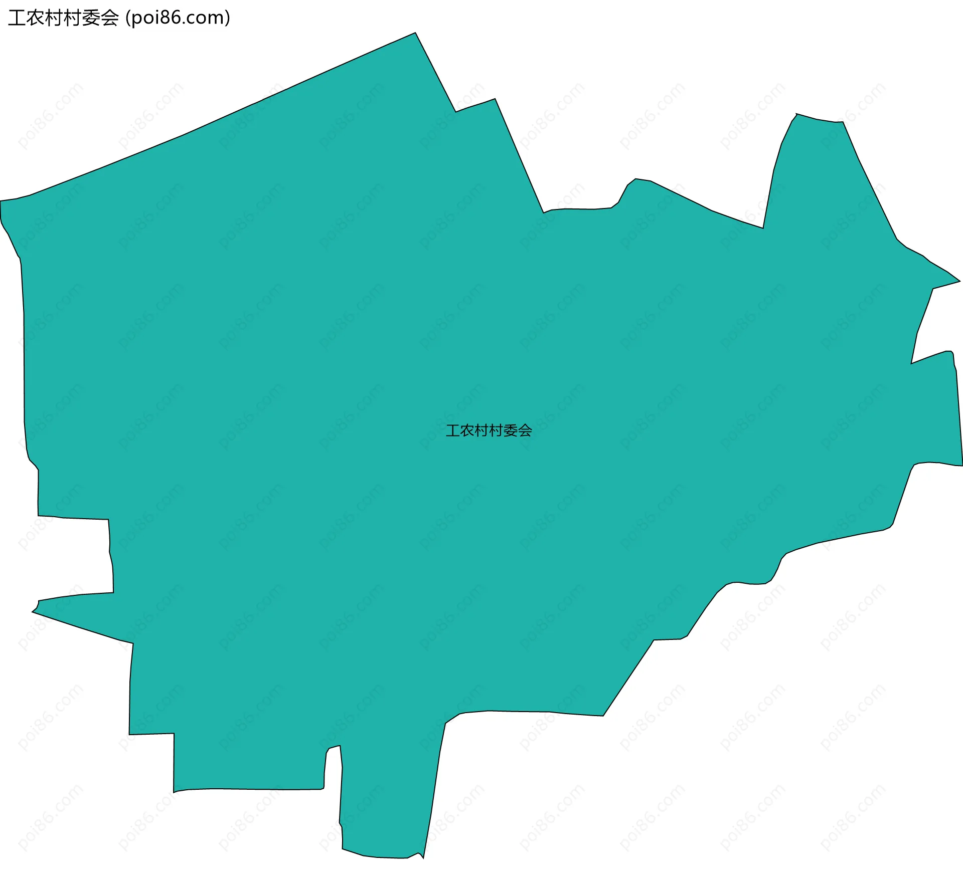 工农村村委会边界地图