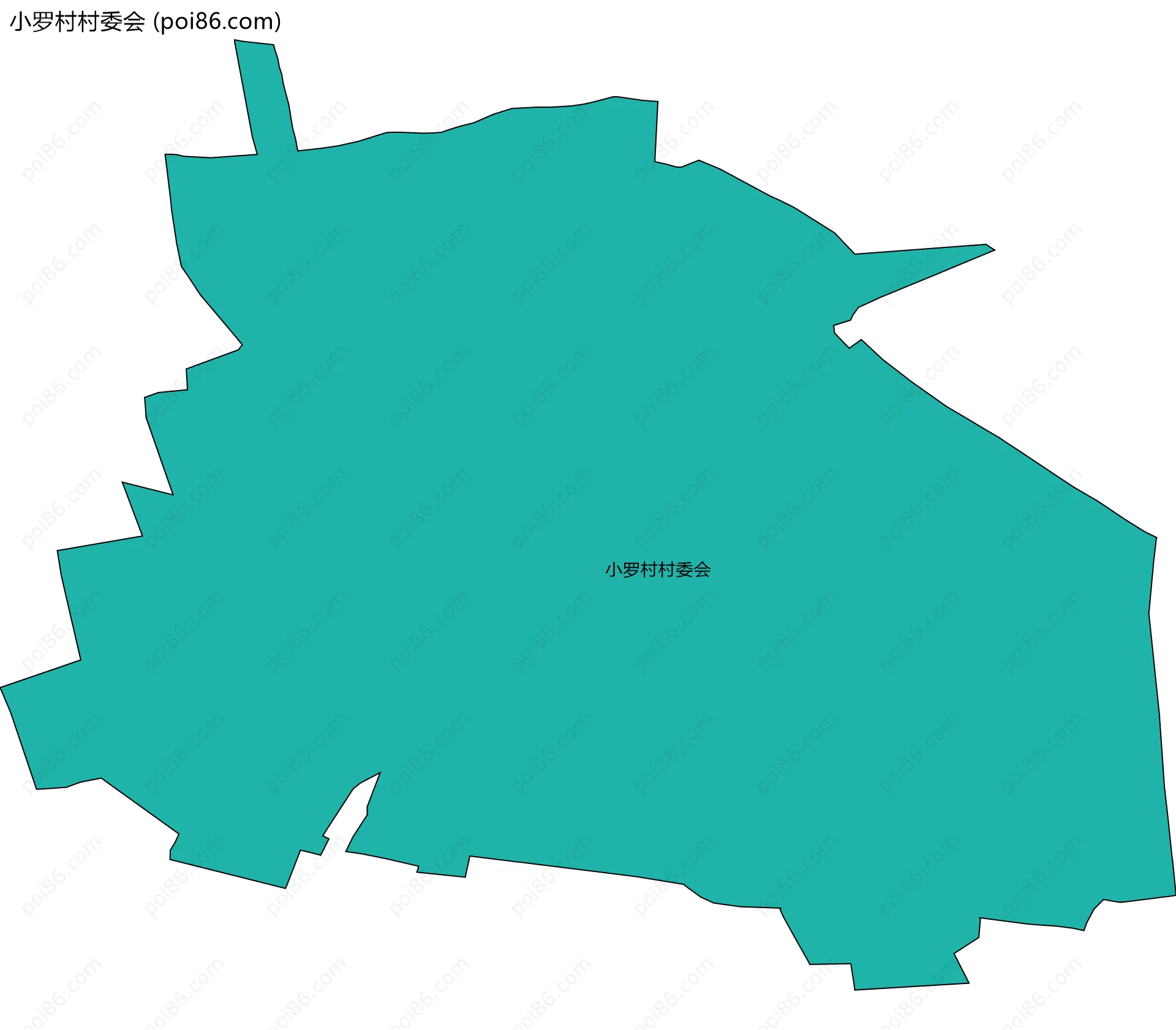 小罗村村委会边界地图