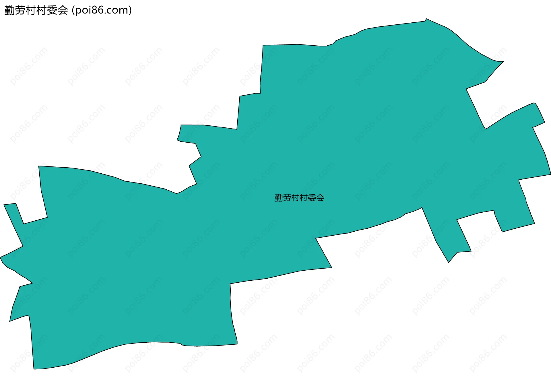 勤劳村村委会边界地图