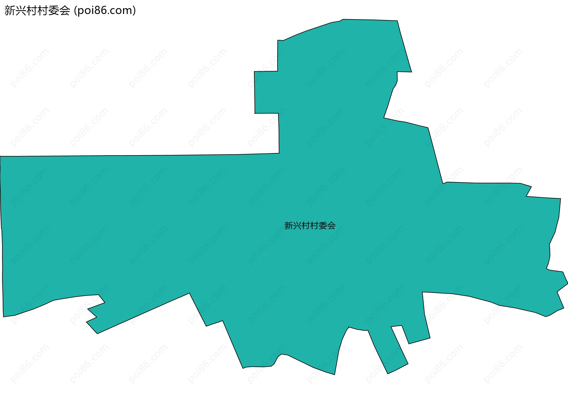新兴村村委会边界地图