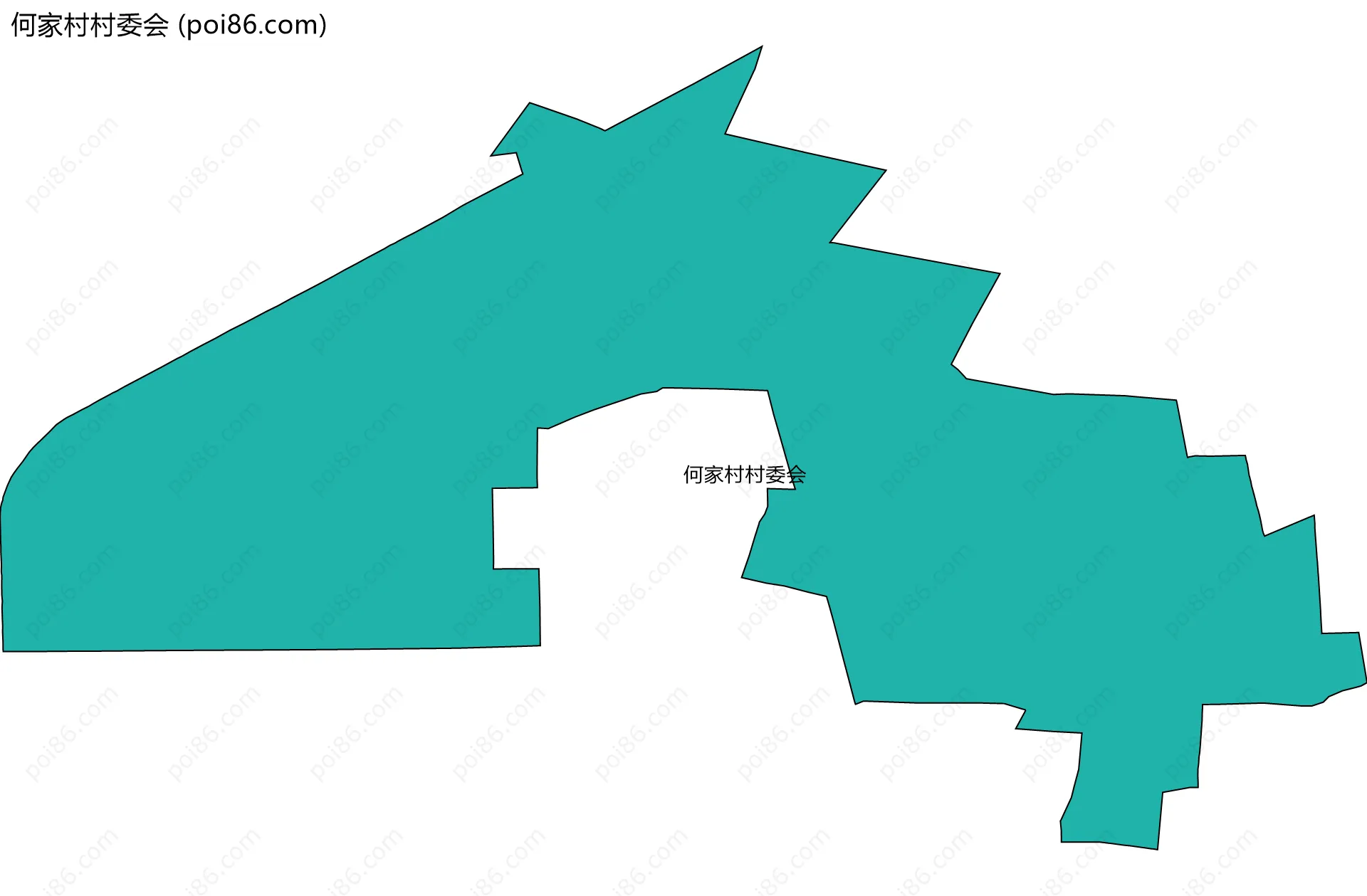 何家村村委会边界地图