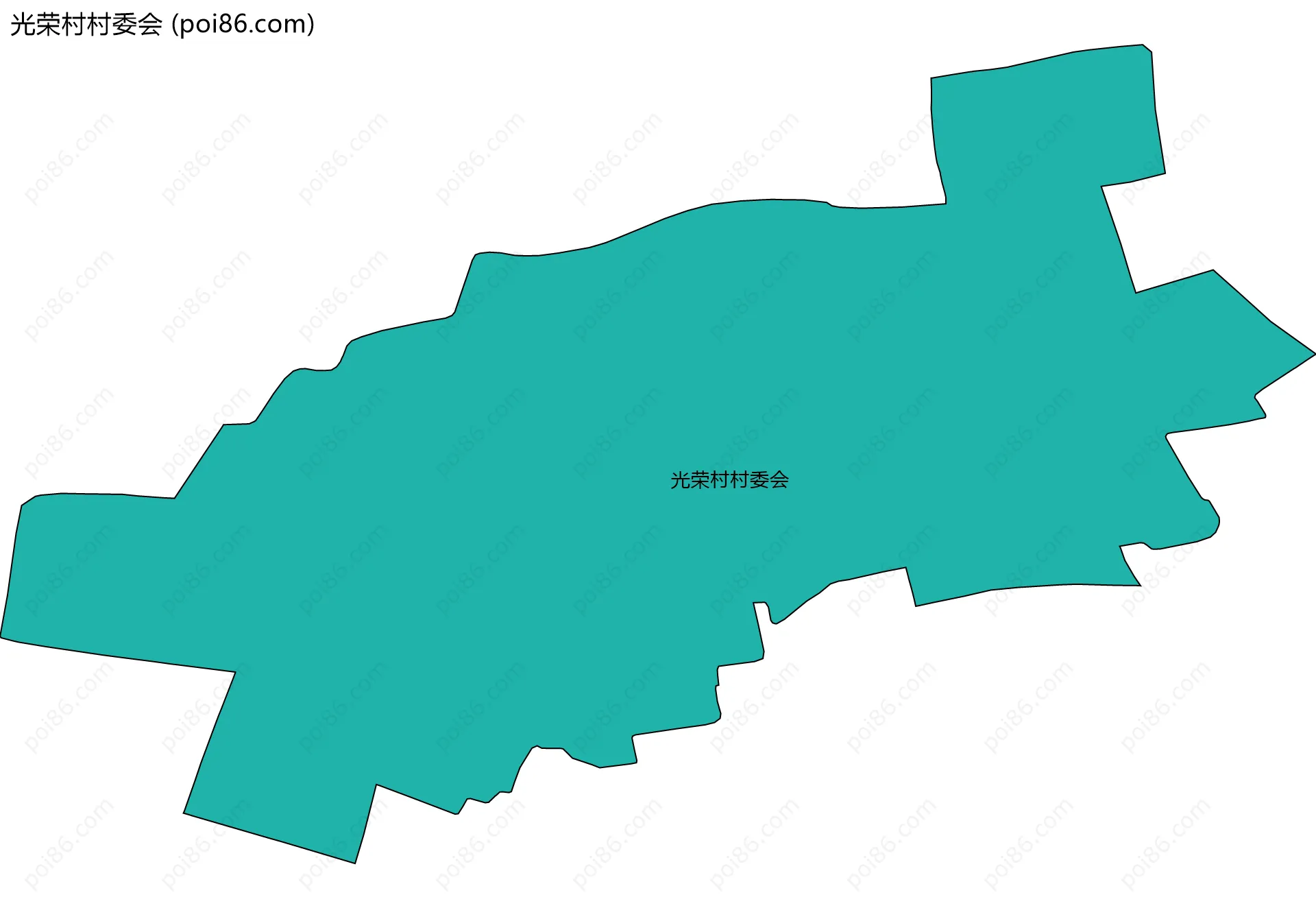 光荣村村委会边界地图