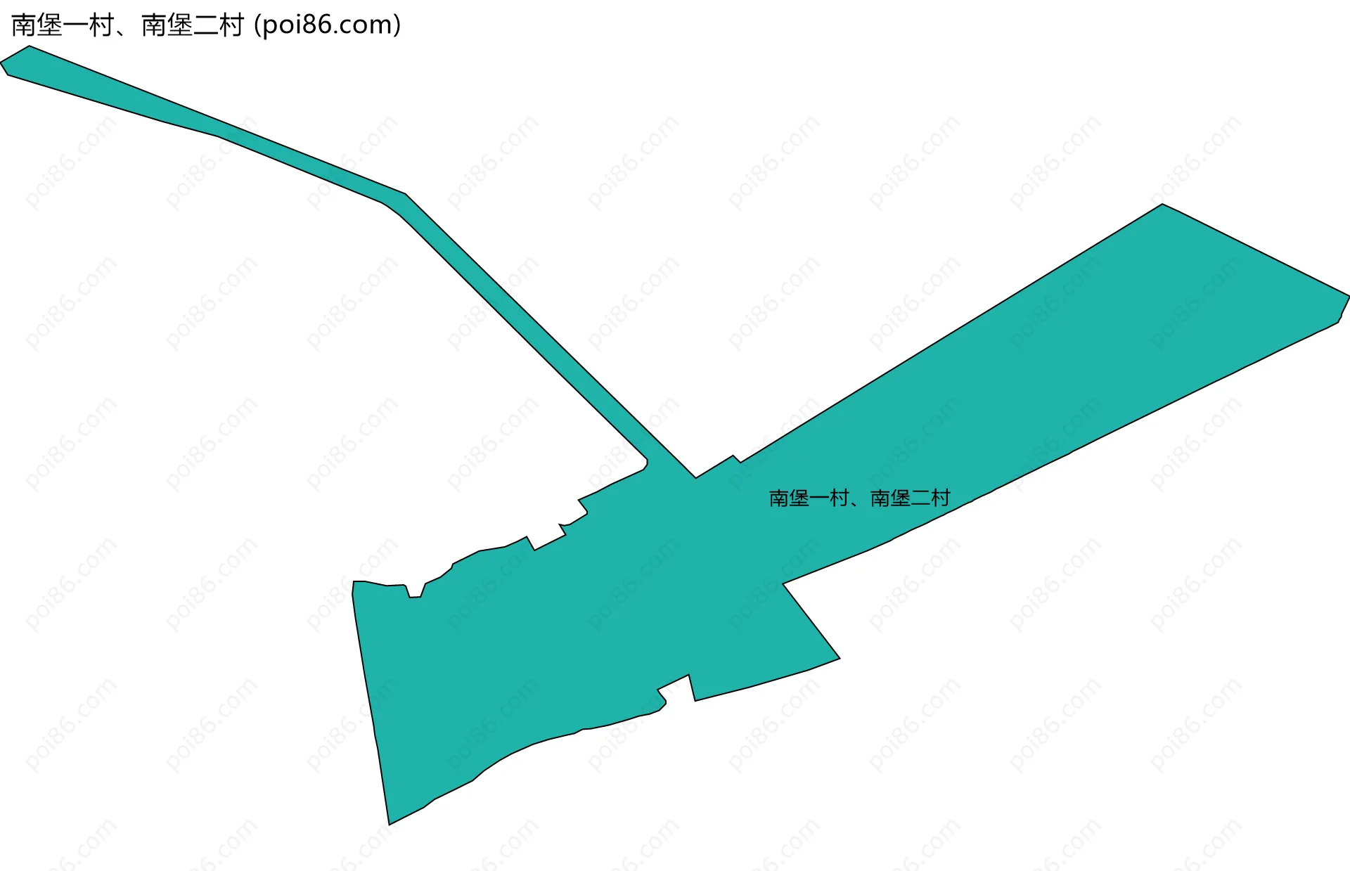 南堡一村、南堡二村边界地图