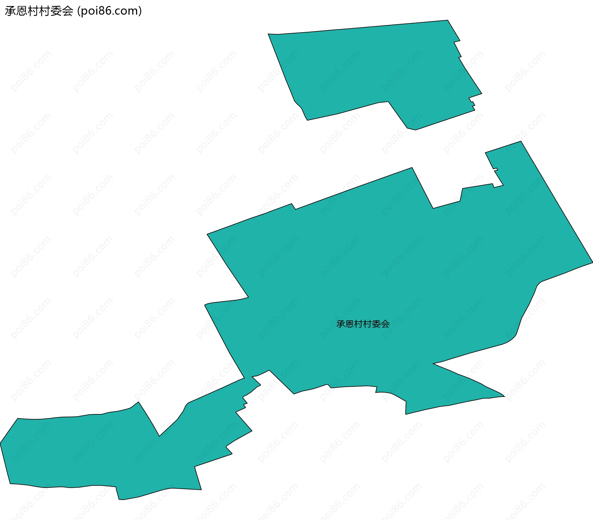 承恩村村委会边界地图