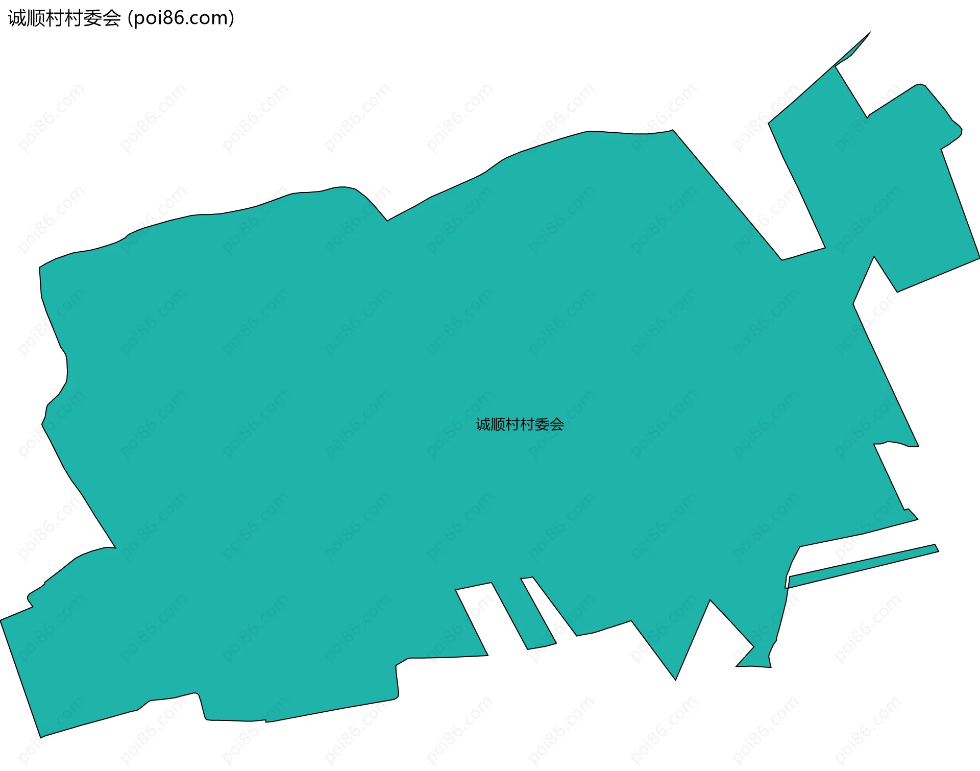 诚顺村村委会边界地图