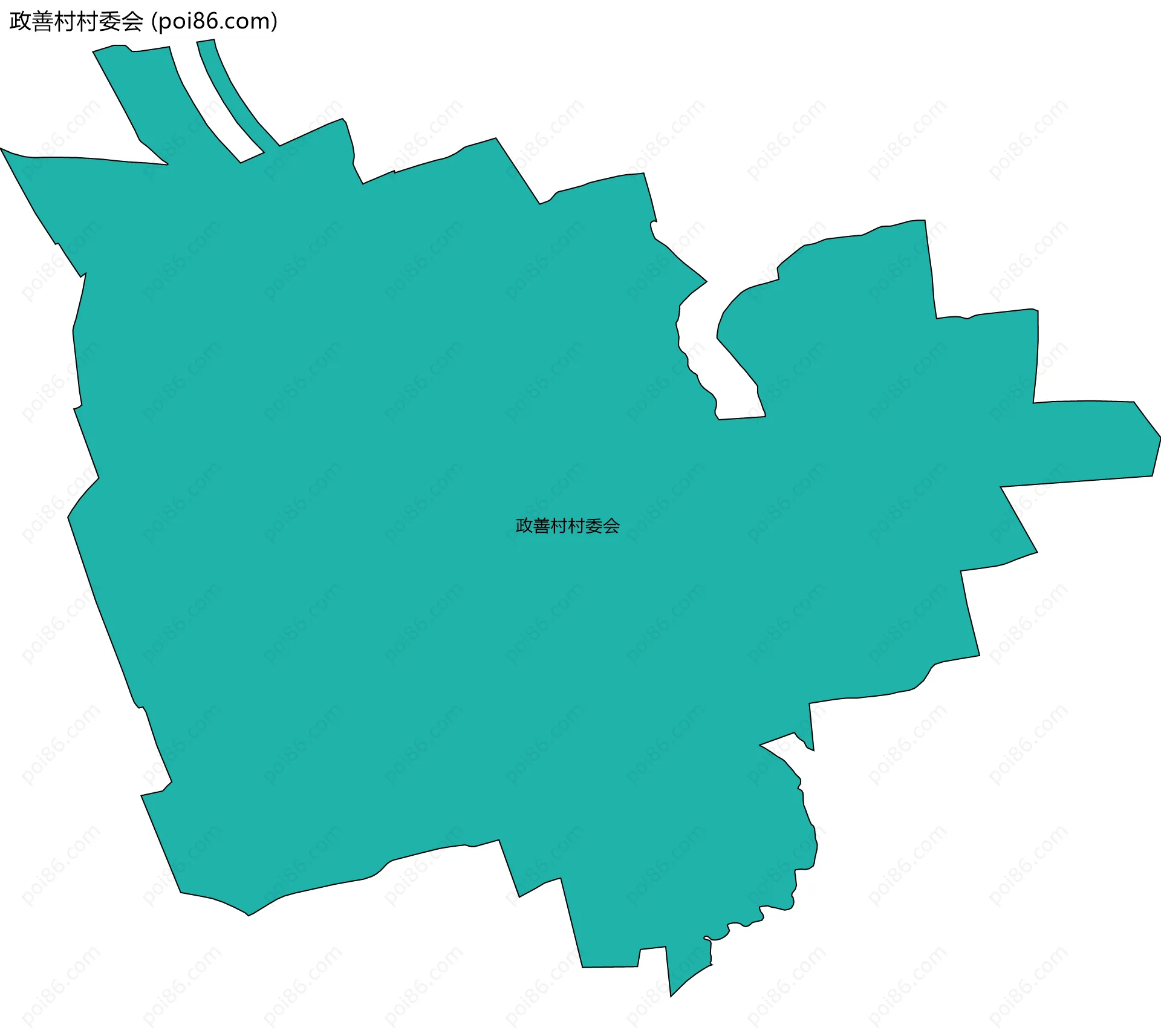 政善村村委会边界地图