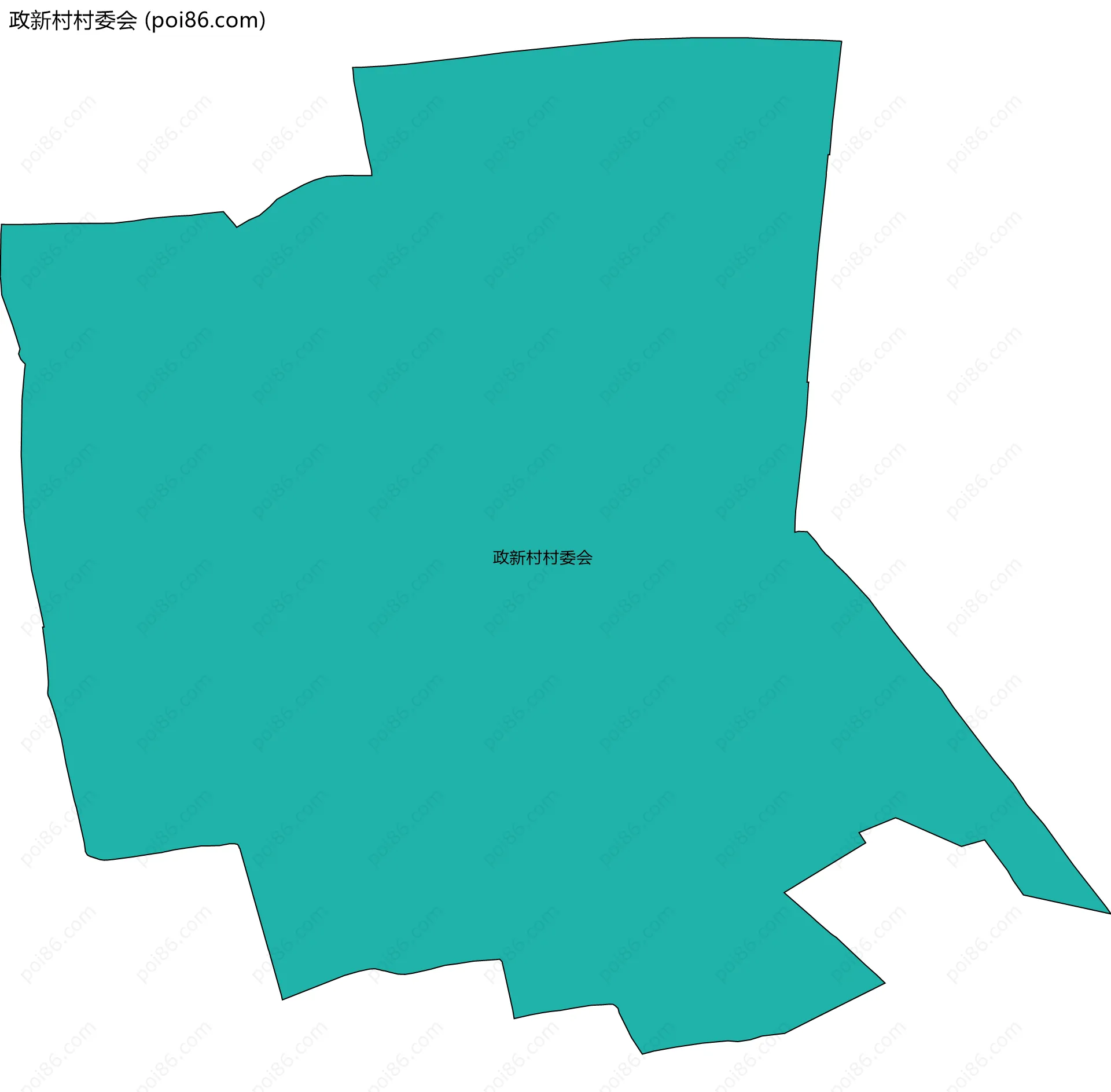 政新村村委会边界地图