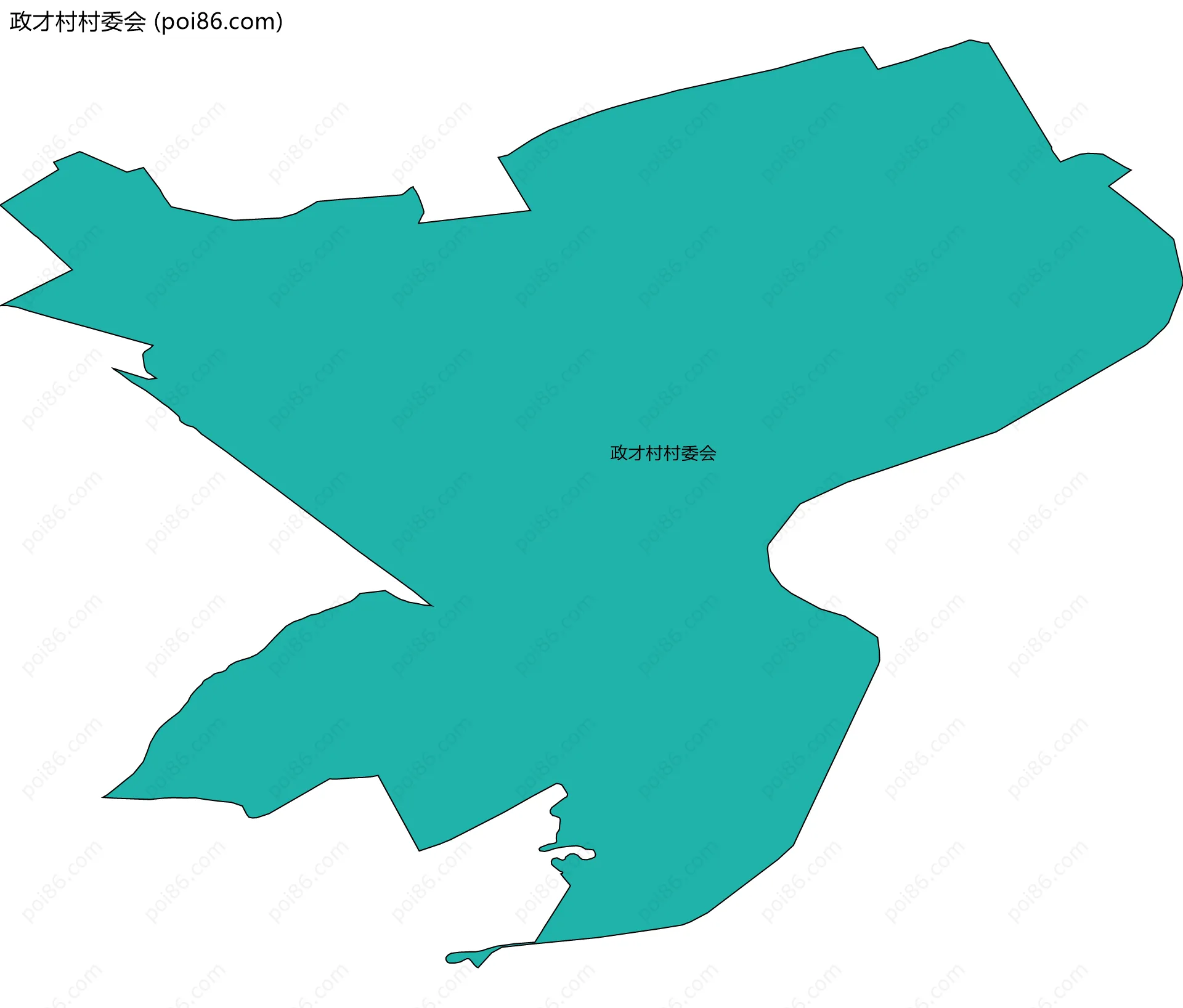 政才村村委会边界地图