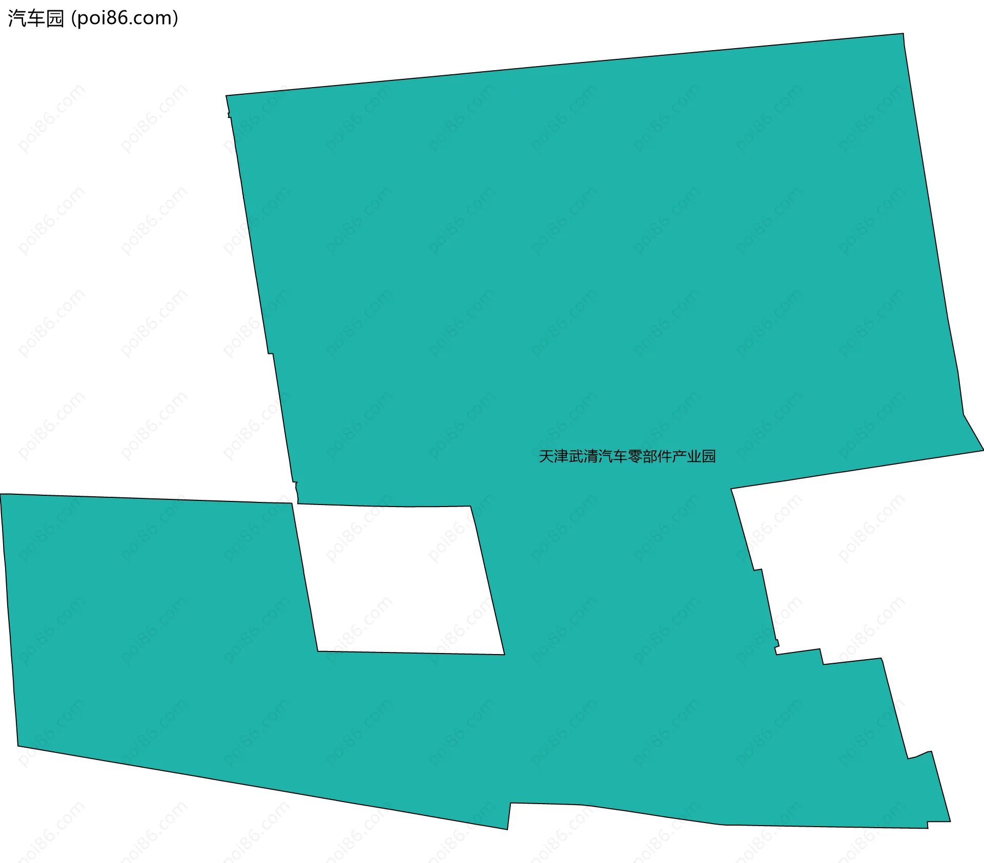 汽车园边界地图(五级行政区划)