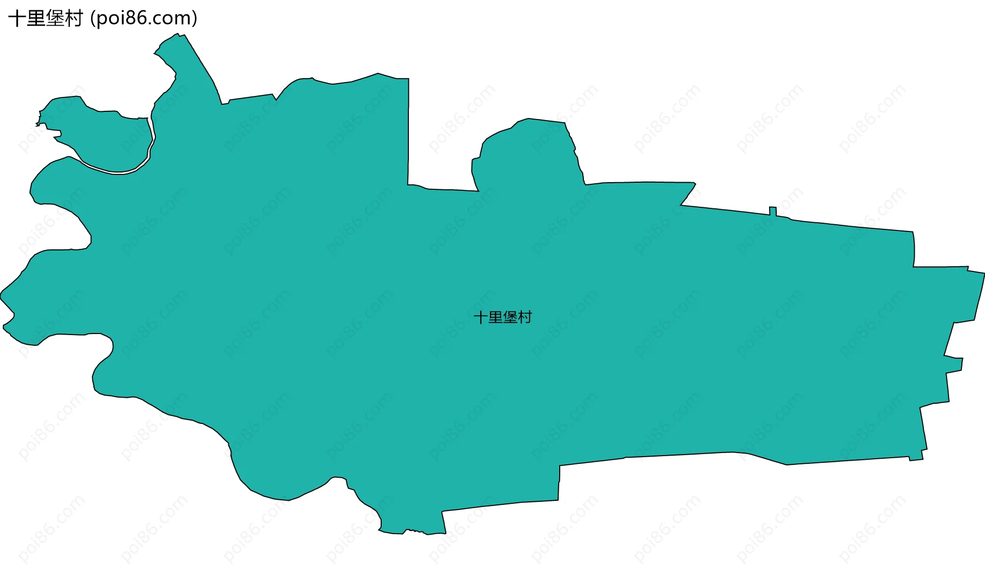 十里堡村边界地图