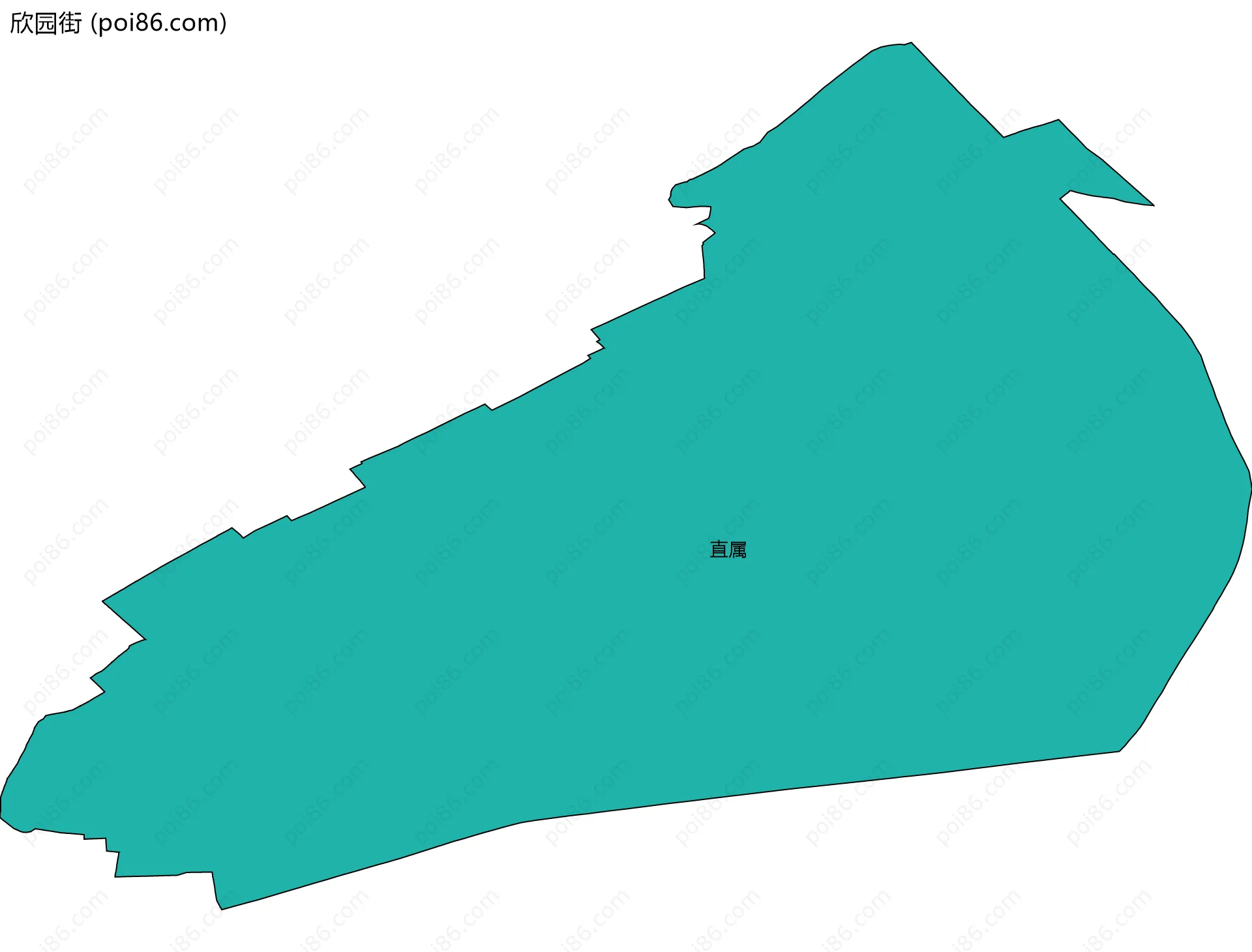 欣园街边界地图(五级行政区划)