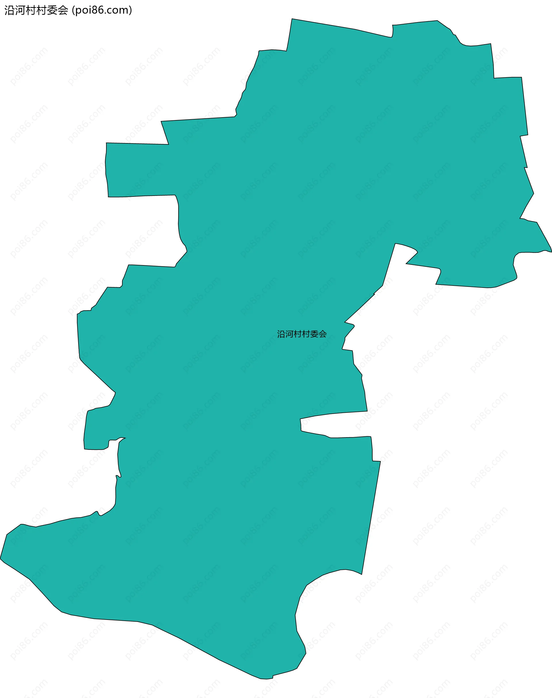 沿河村村委会边界地图
