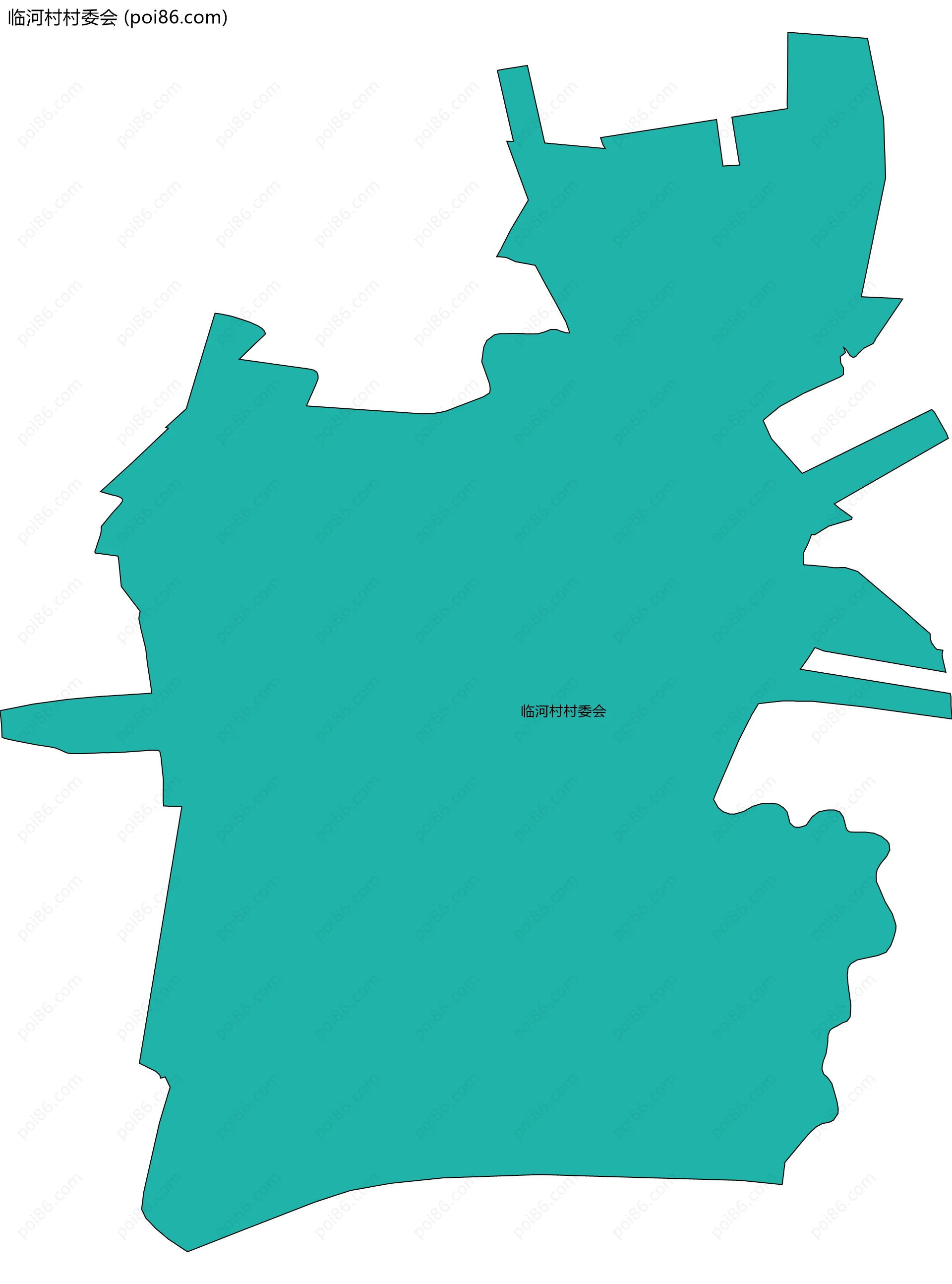 临河村村委会边界地图