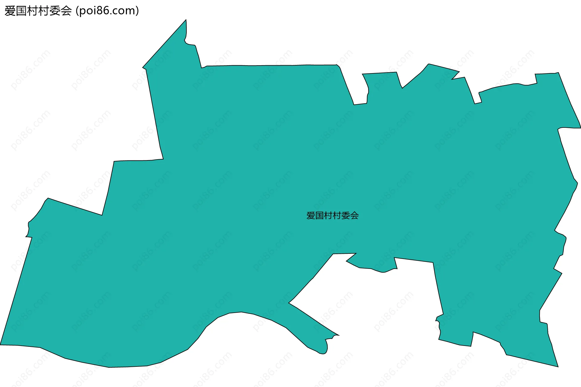 爱国村村委会边界地图