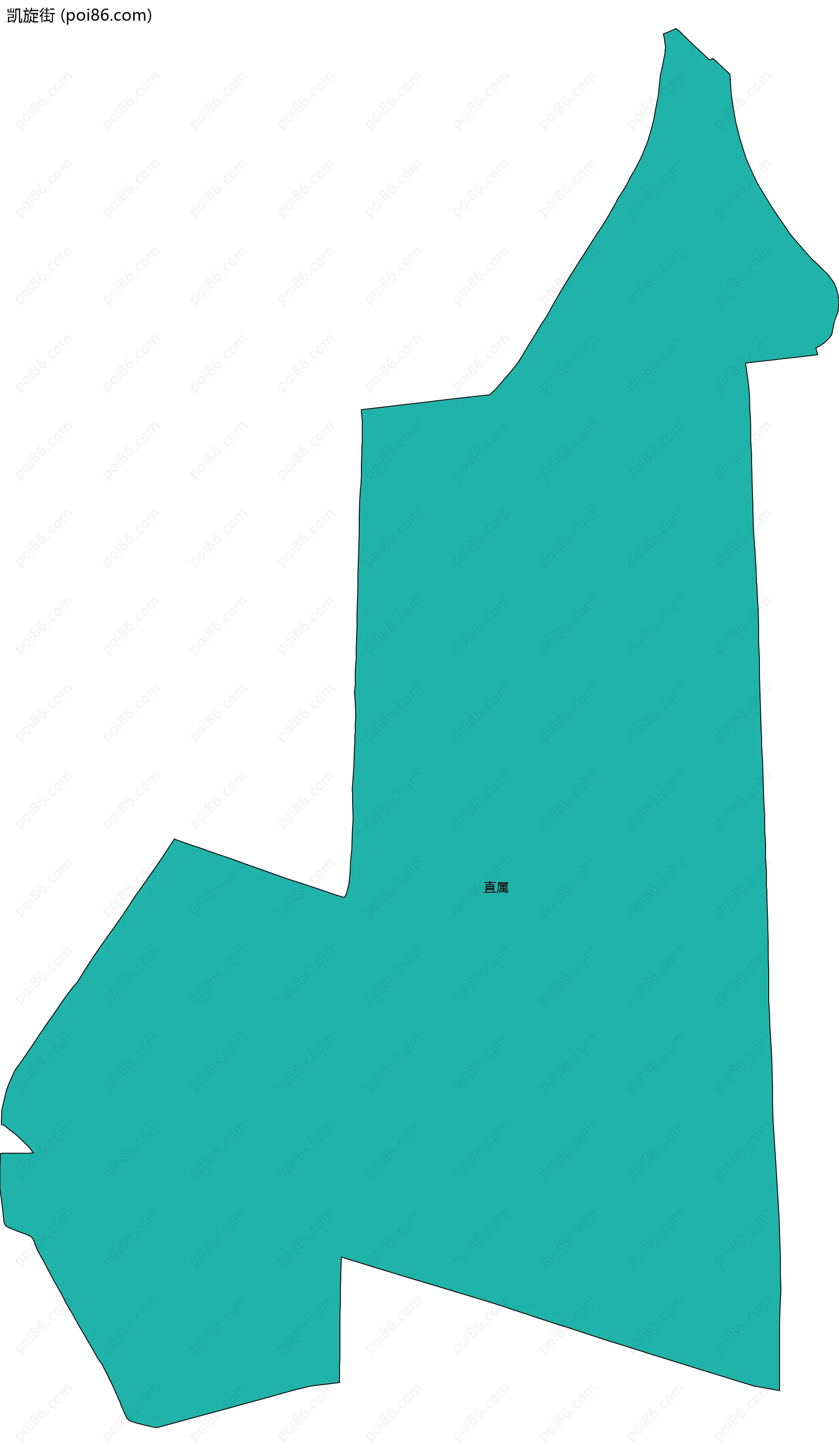 凯旋街边界地图(五级行政区划)