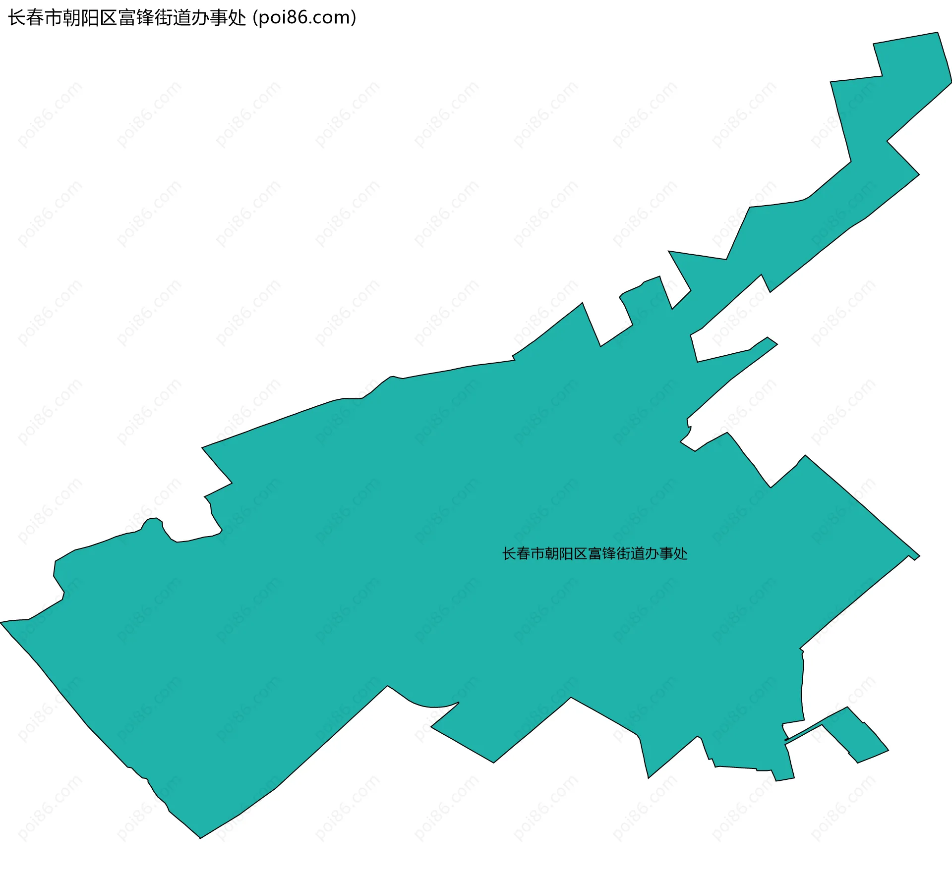 长春市朝阳区富锋街道办事处边界地图