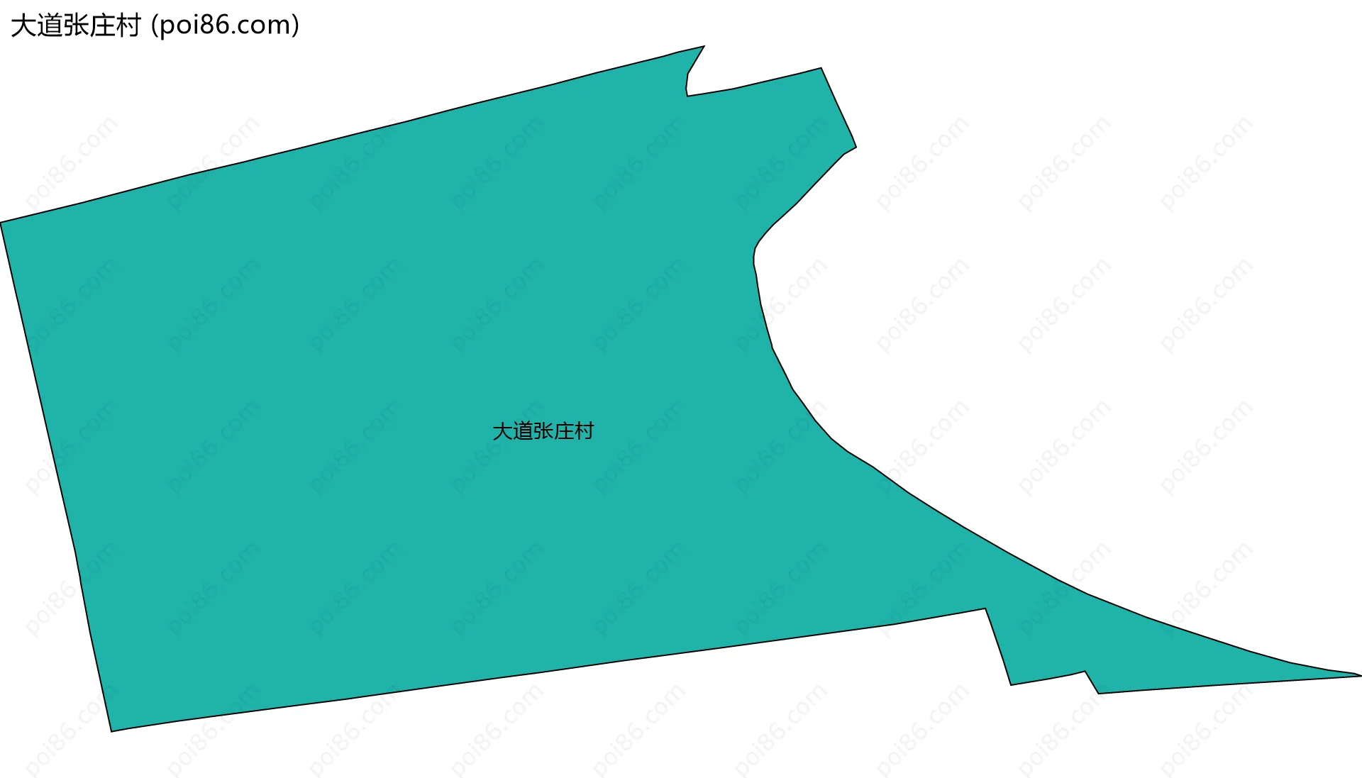 大道张庄村边界地图