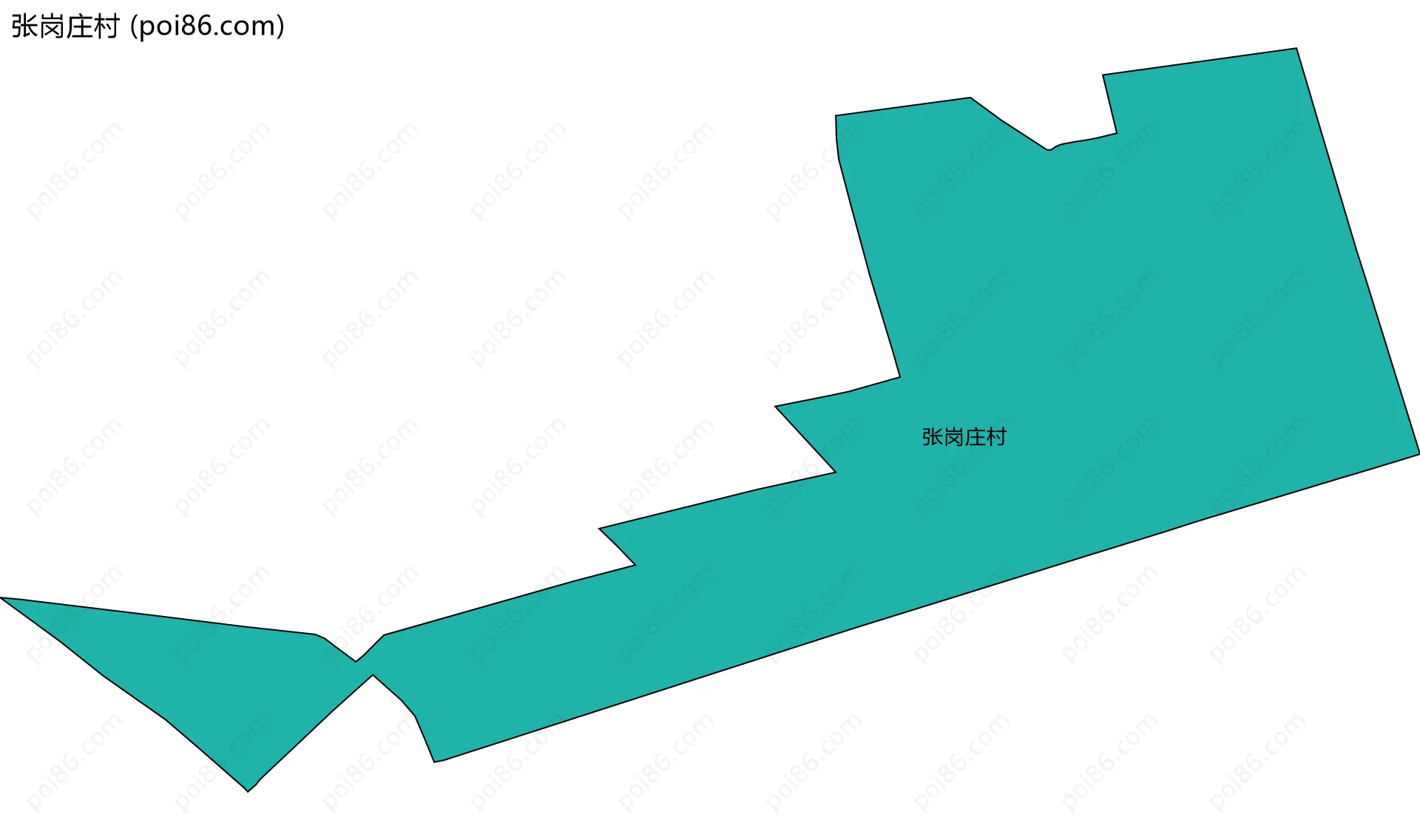 张岗庄村边界地图