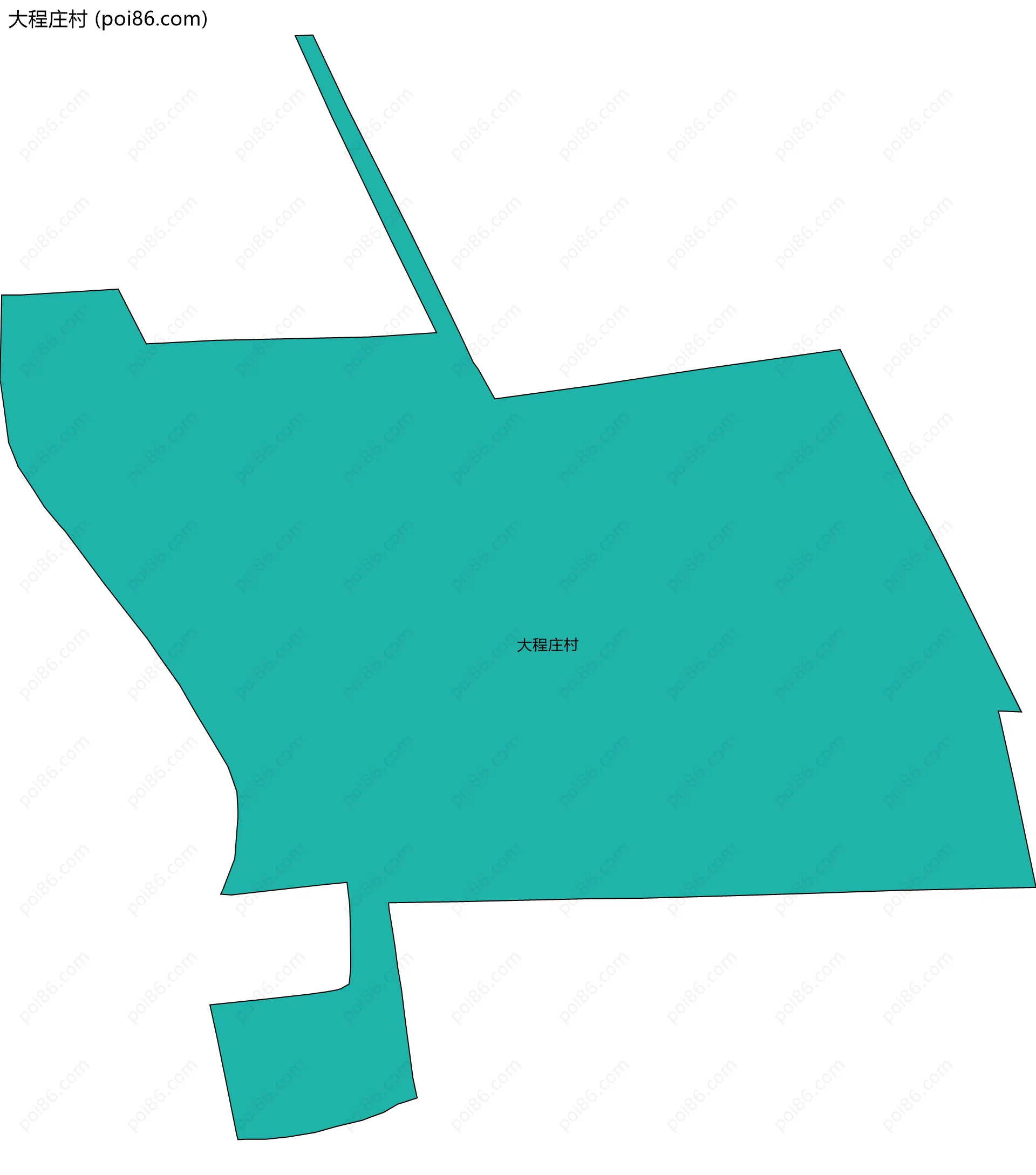 大程庄村边界地图