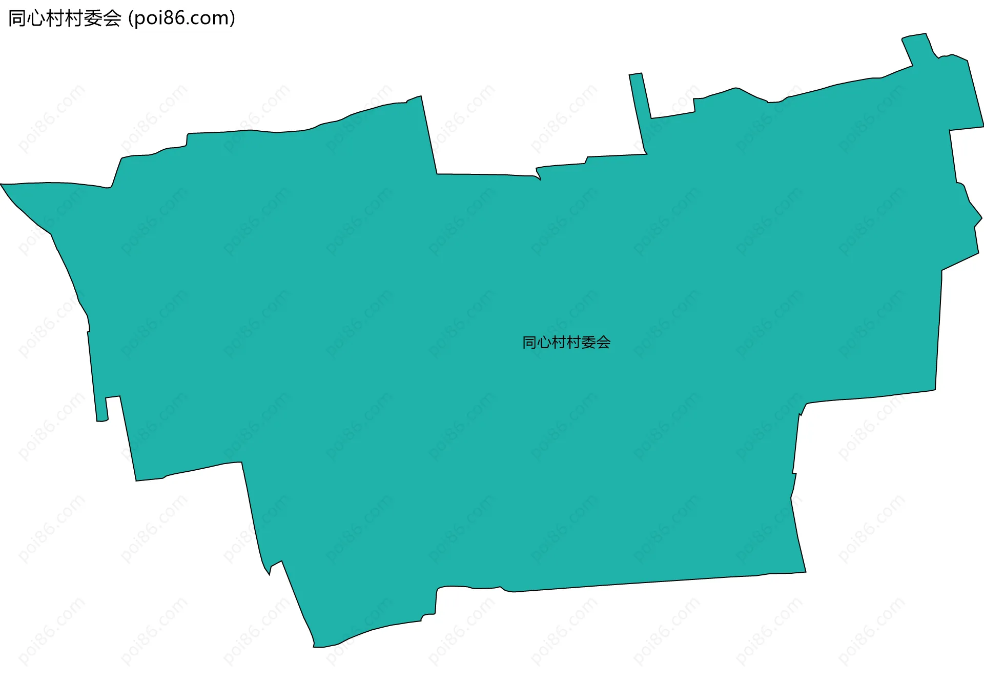 同心村村委会边界地图