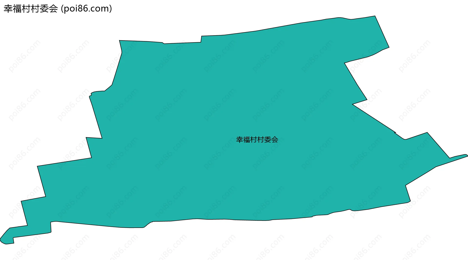 幸福村村委会边界地图