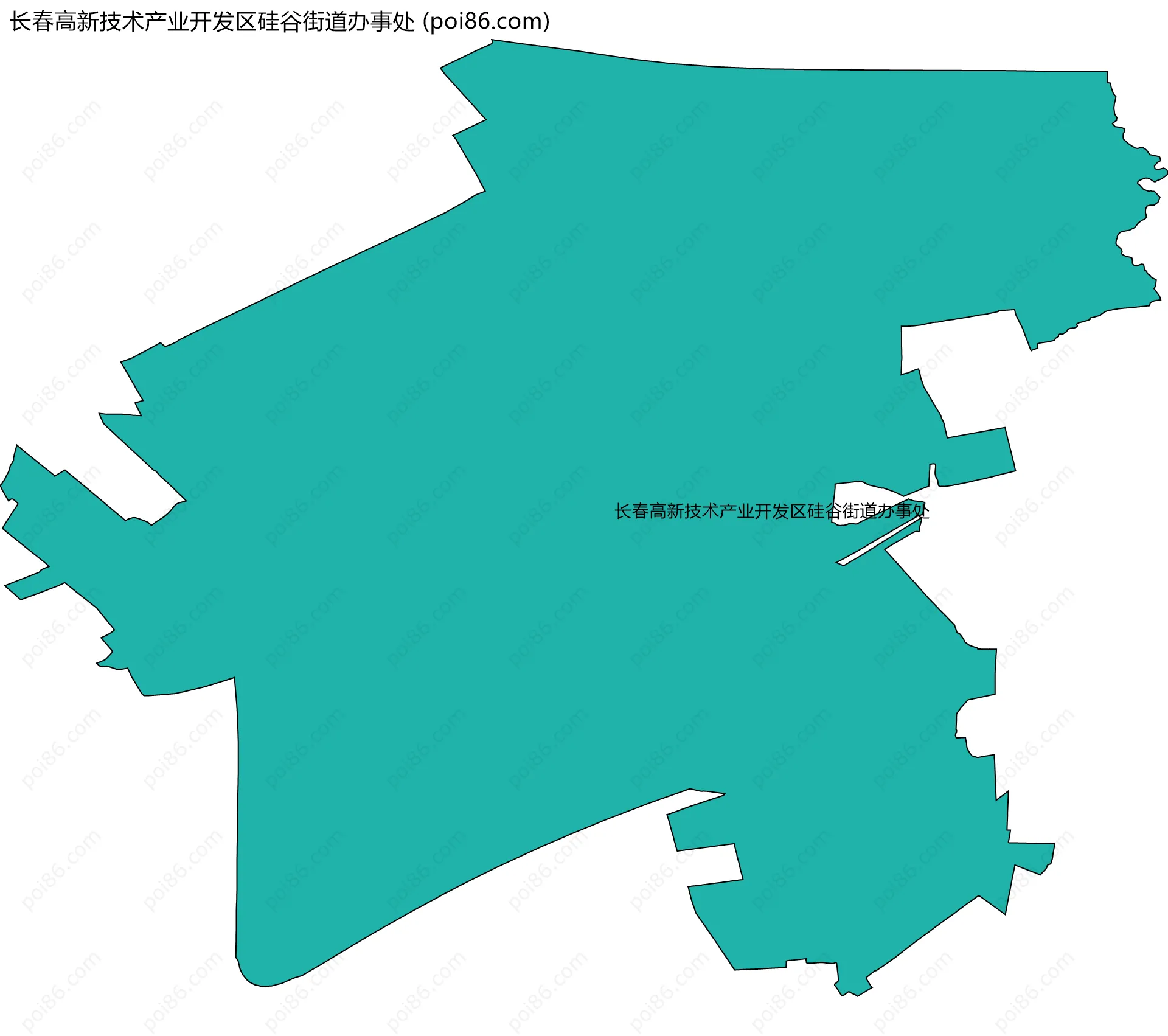 长春高新技术产业开发区硅谷街道办事处边界地图