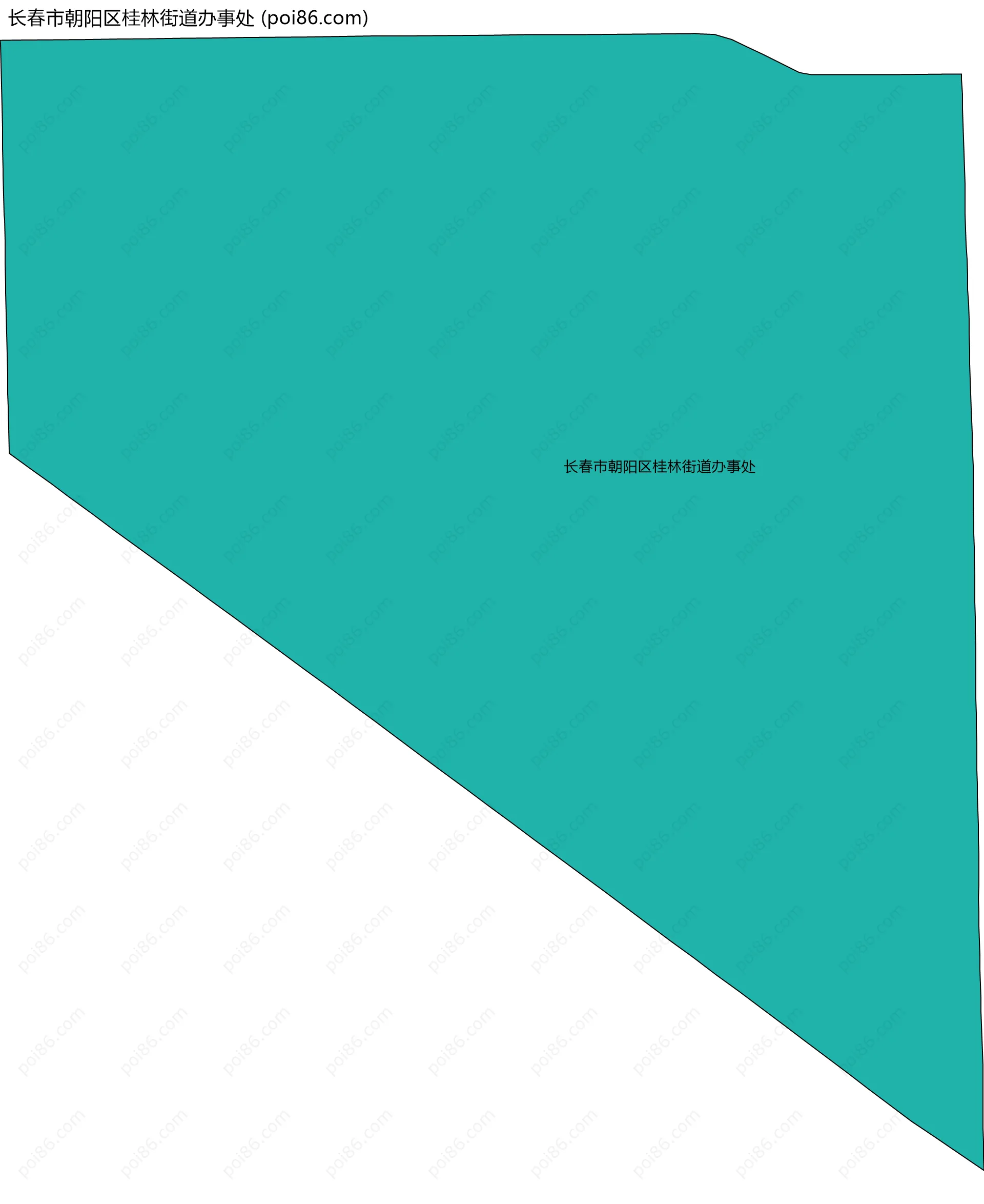 长春市朝阳区桂林街道办事处边界地图