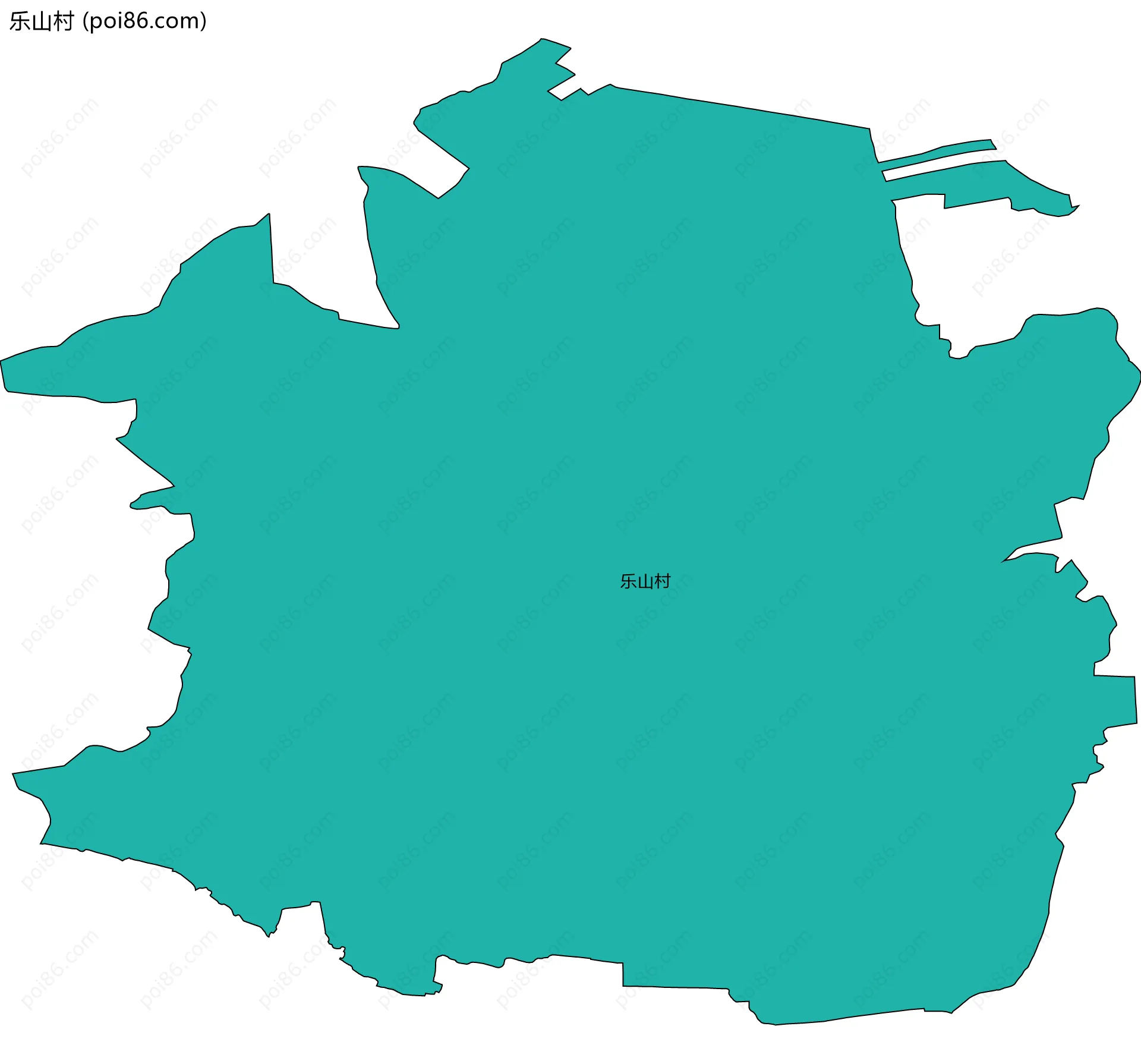 乐山村边界地图