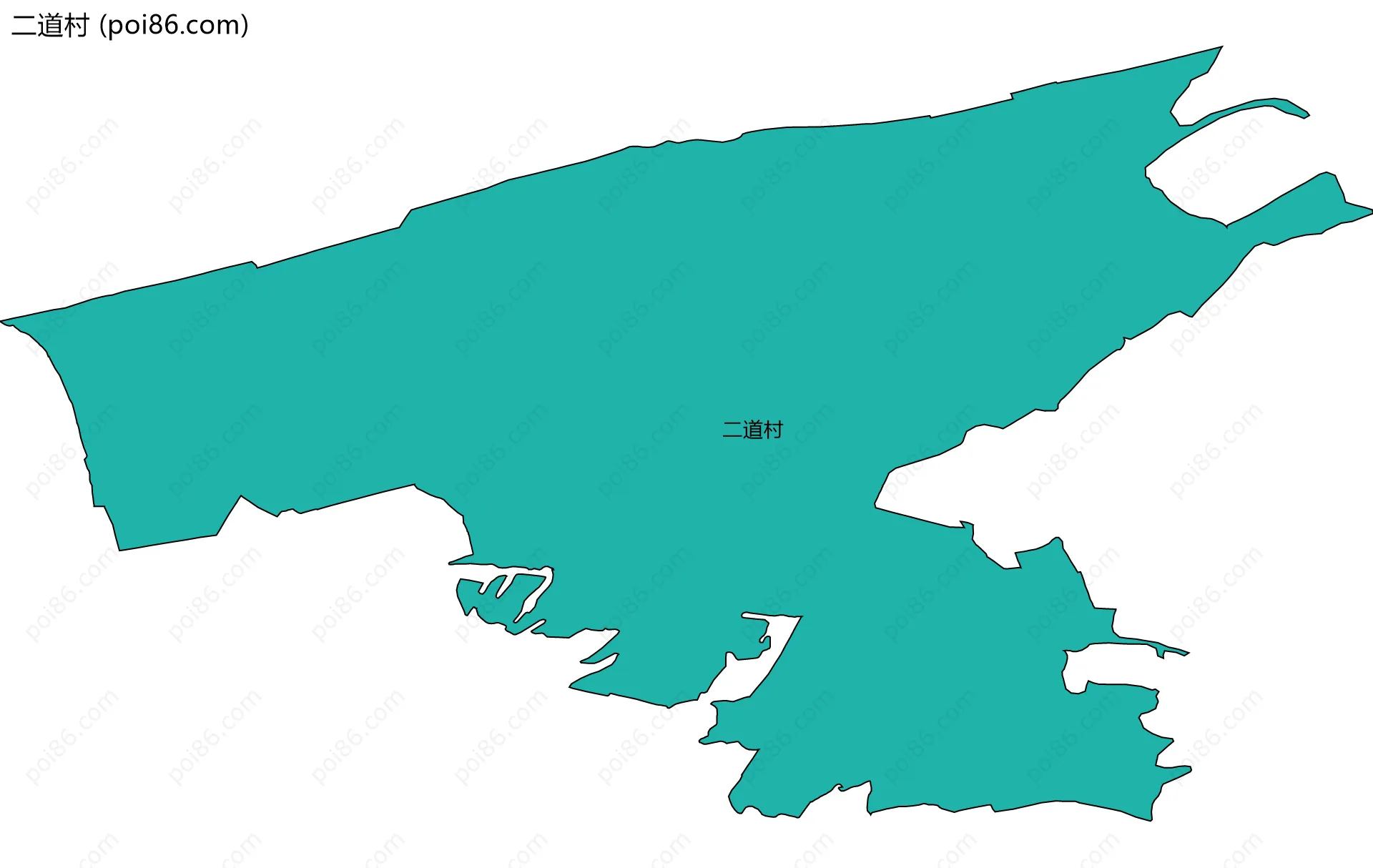 二道村边界地图