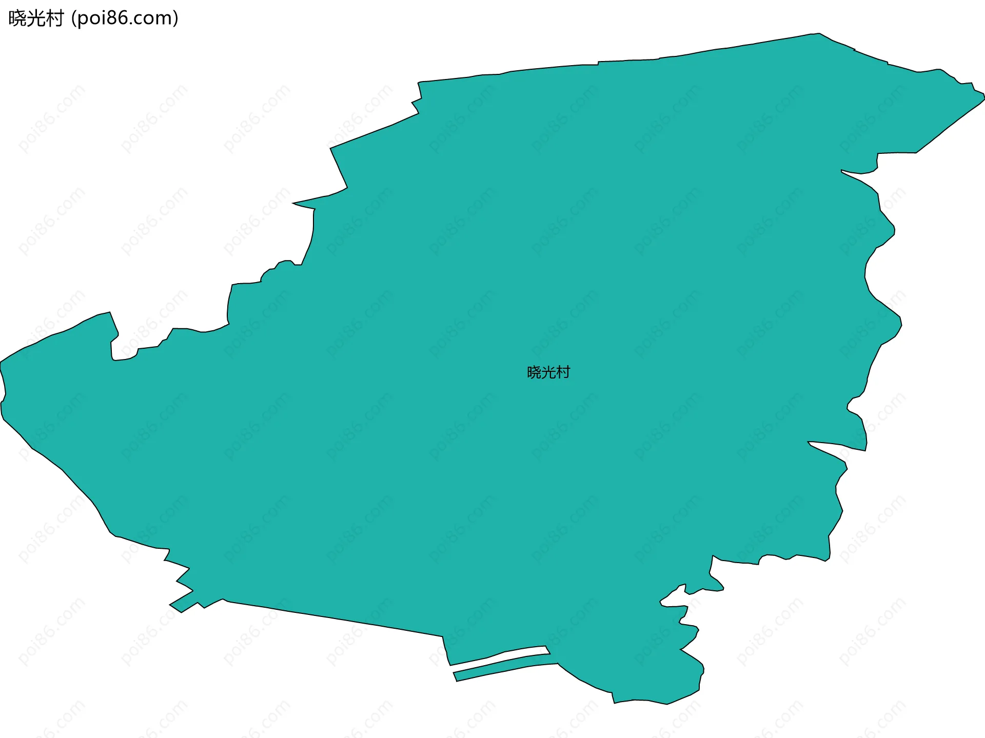 晓光村边界地图