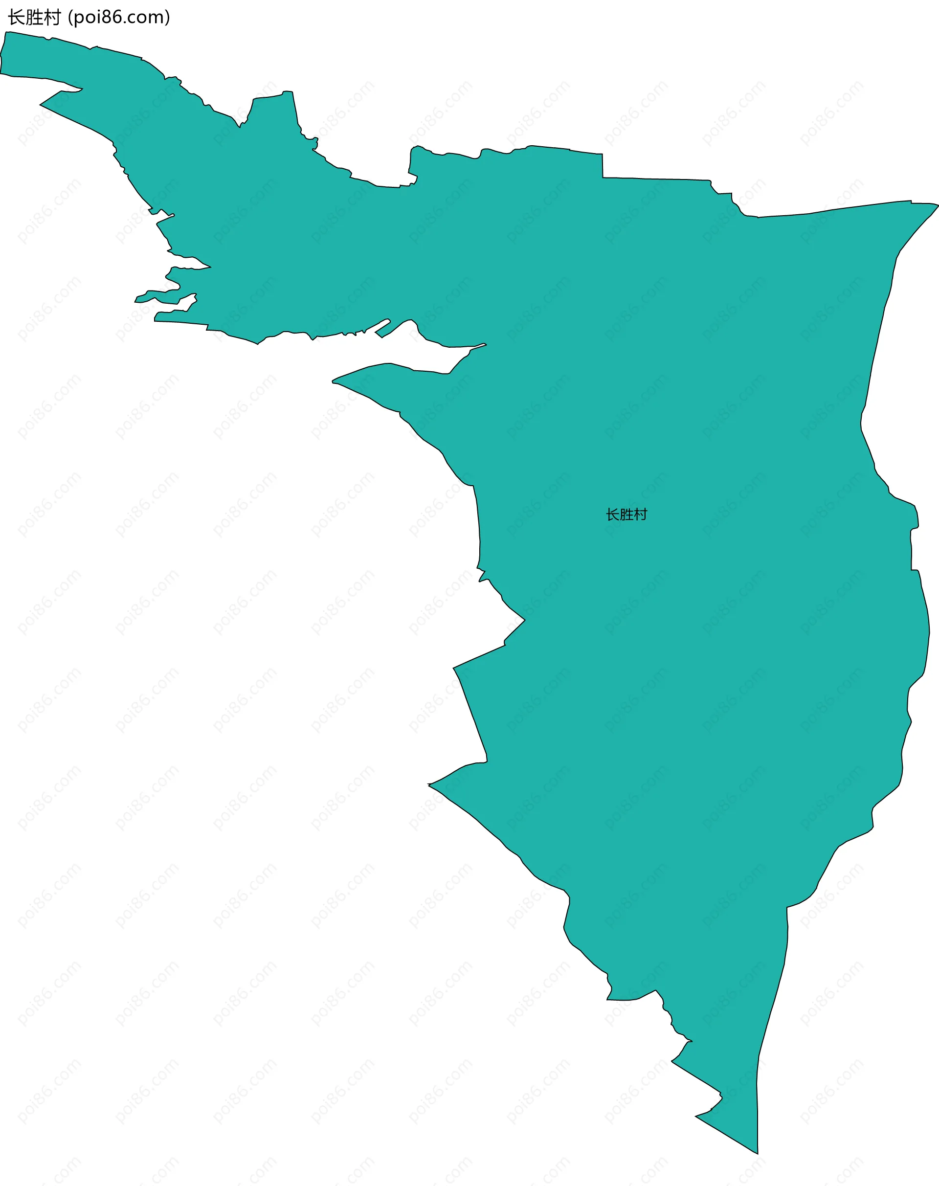 长胜村边界地图