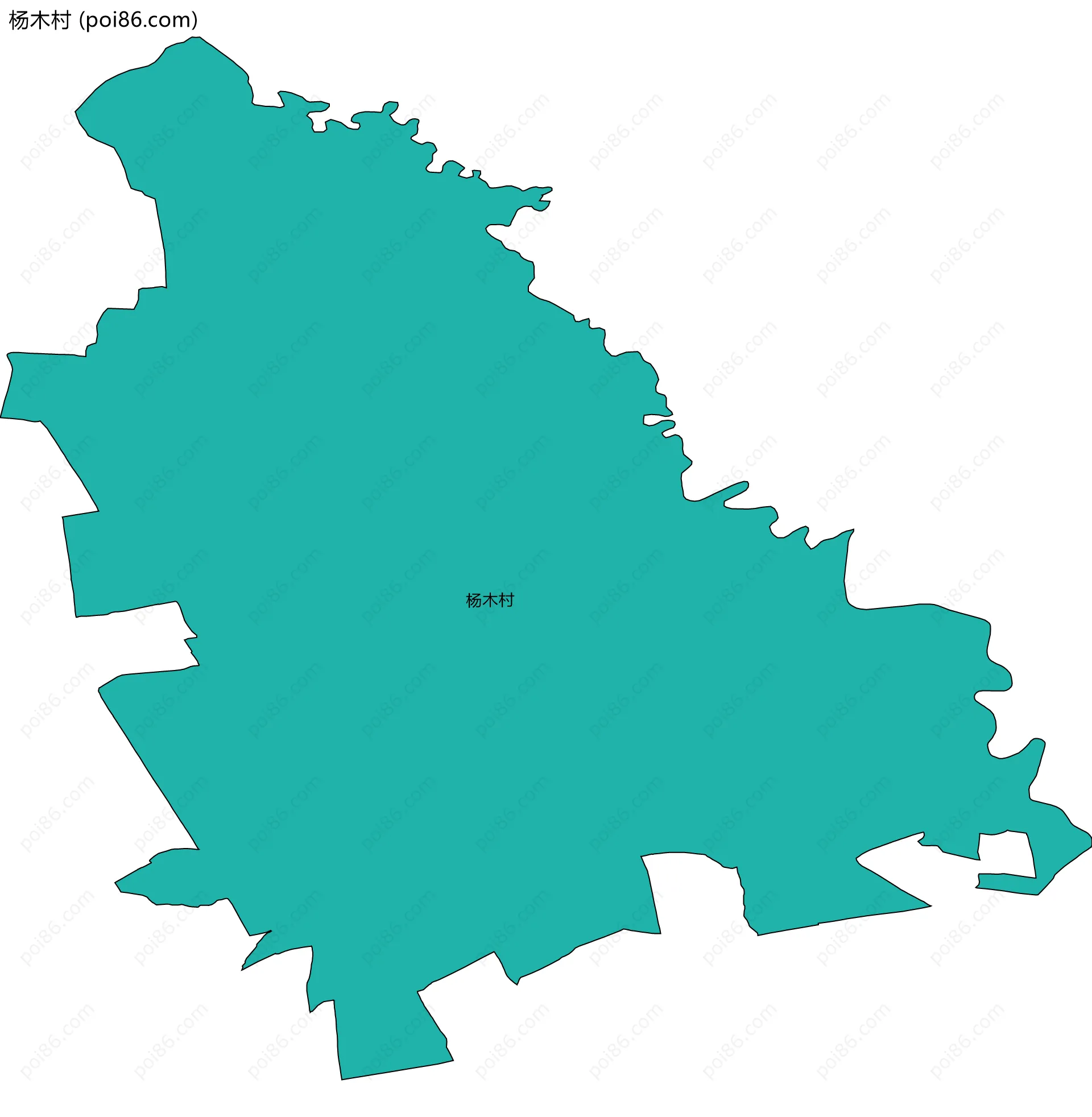 杨木村边界地图