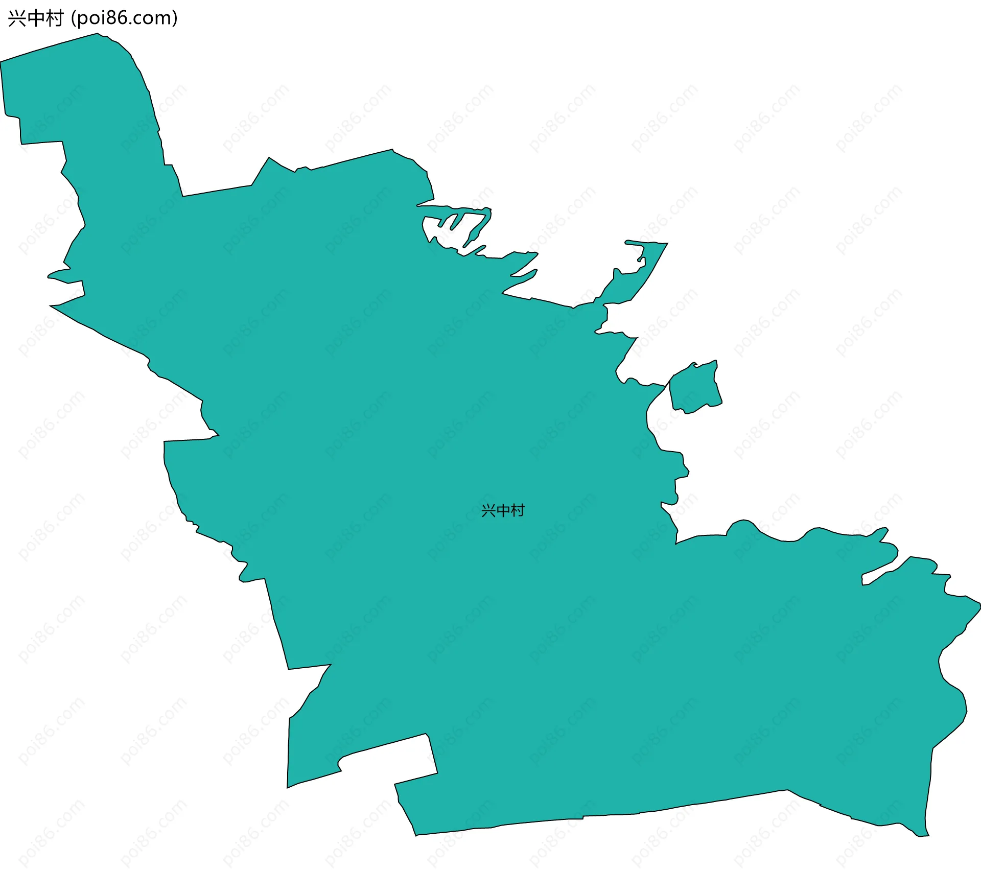 兴中村边界地图