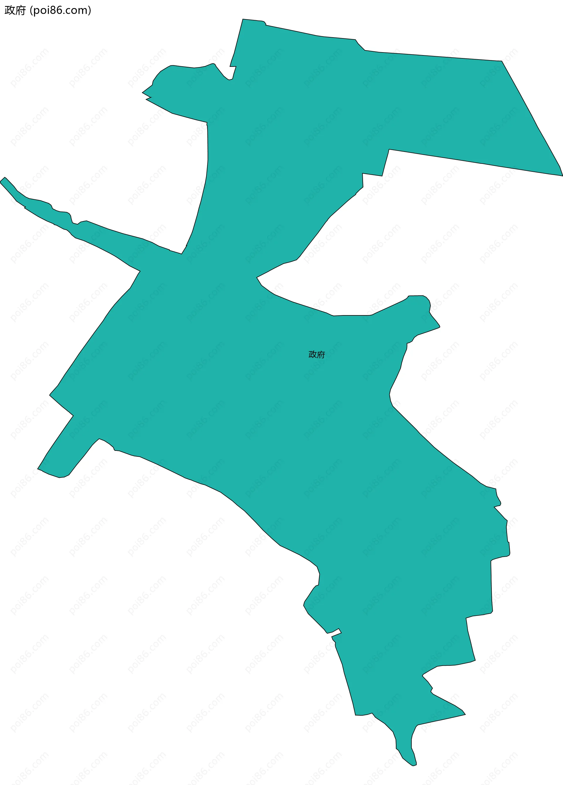 政府边界地图