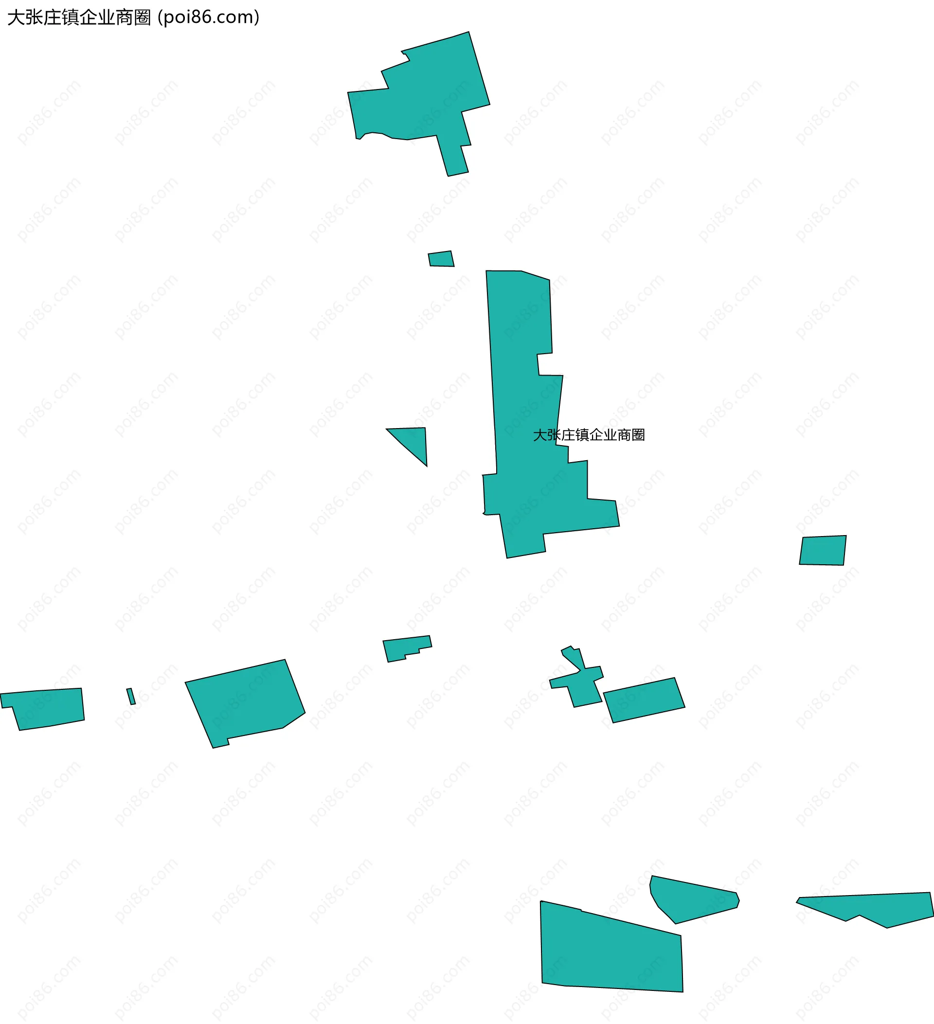 大张庄镇企业商圈边界地图