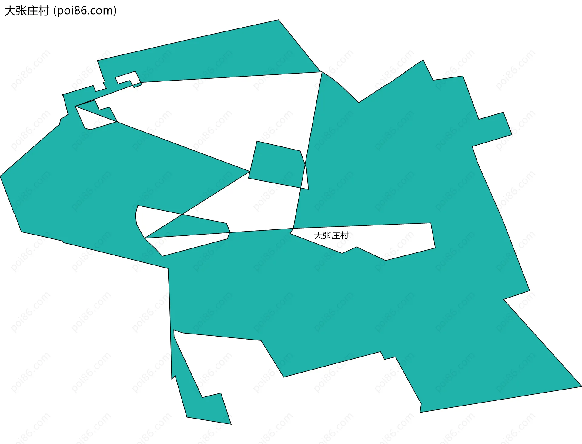 大张庄村边界地图