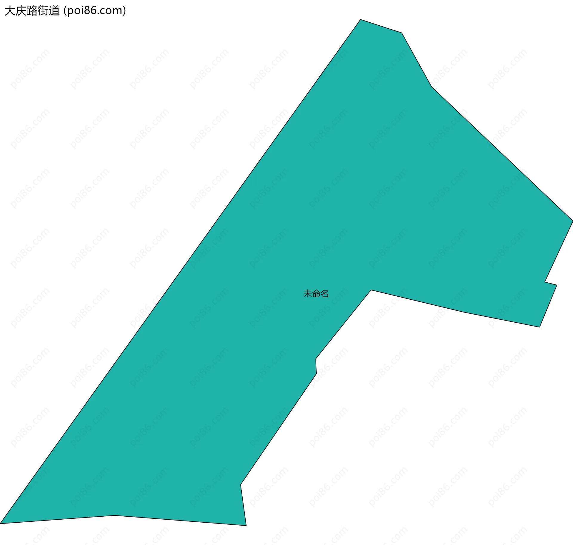 大庆路街道边界地图(五级行政区划)