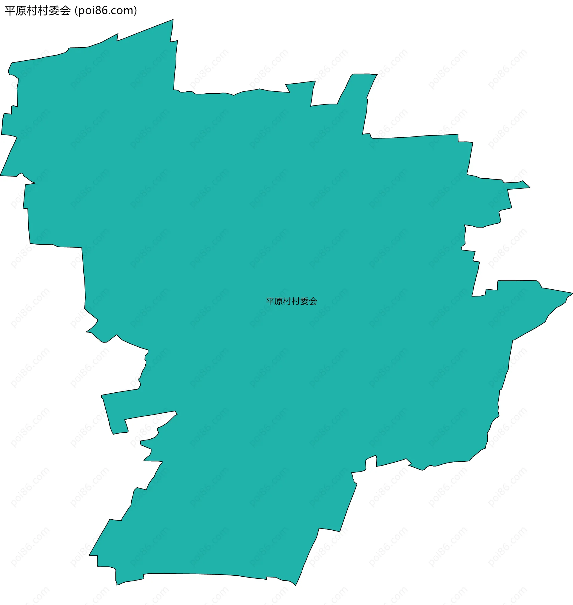 平原村村委会边界地图