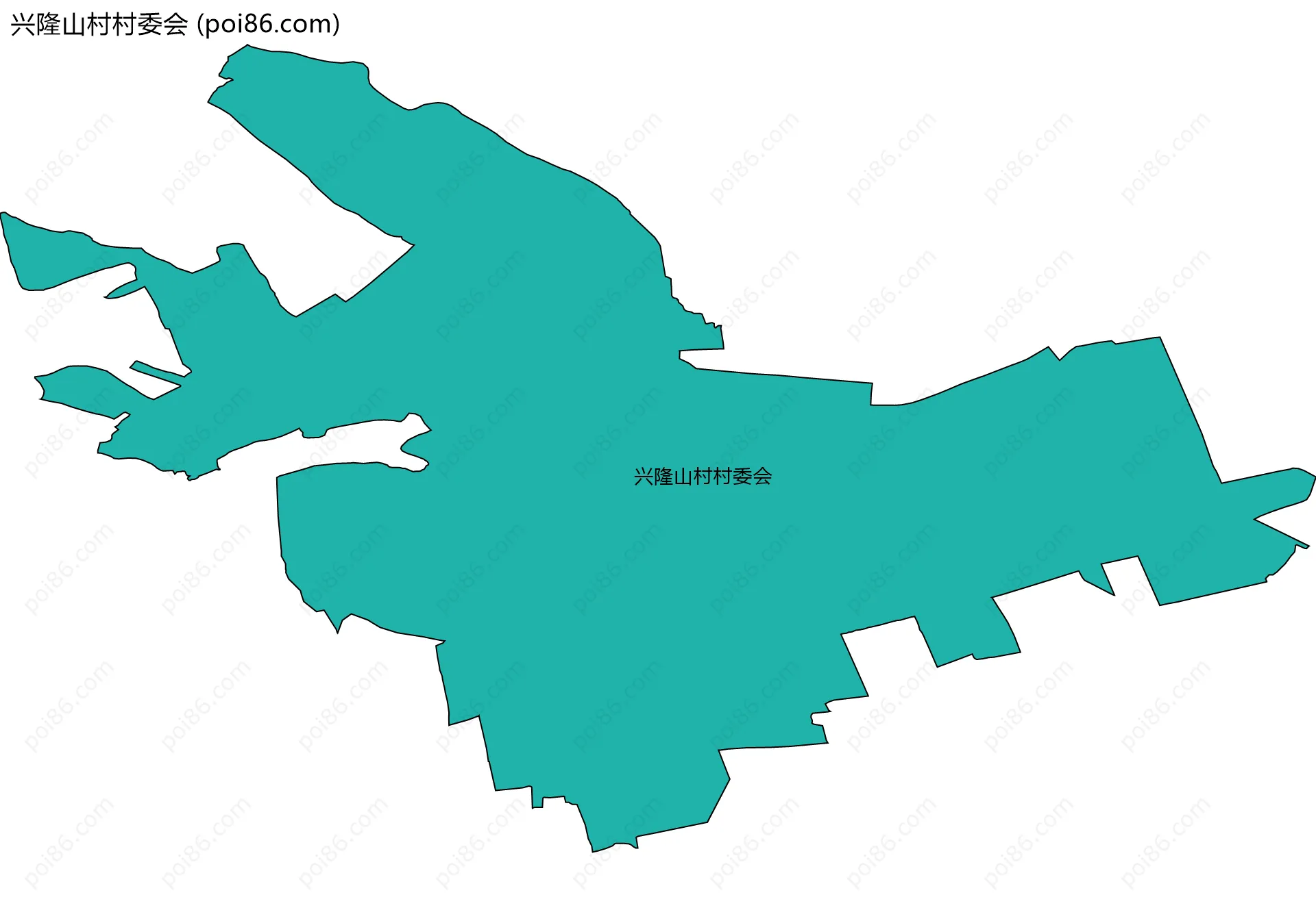 兴隆山村村委会边界地图