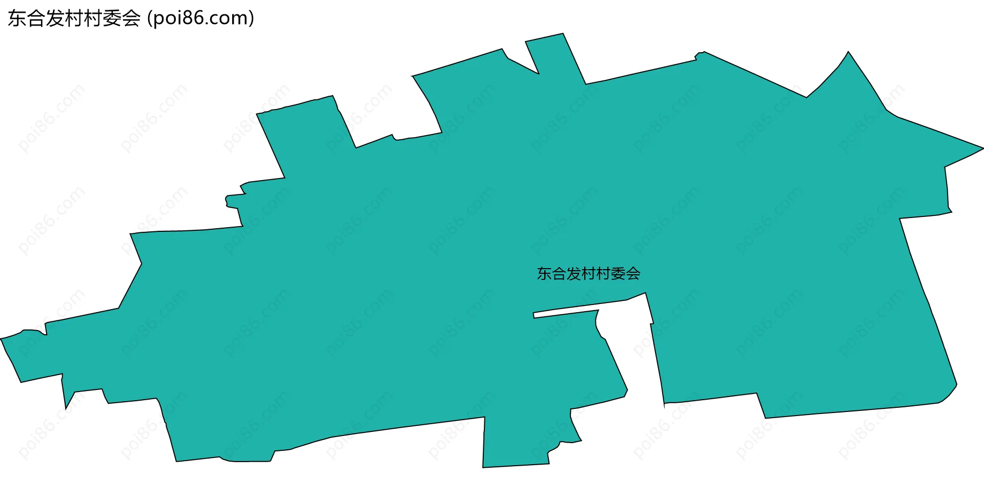 东合发村村委会边界地图