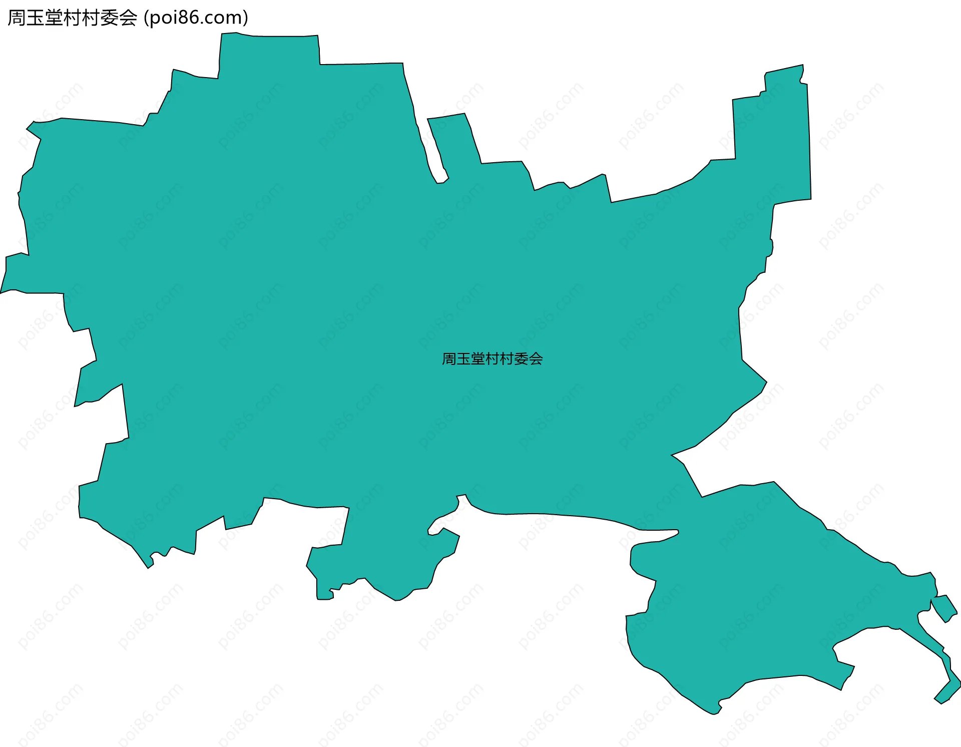 周玉堂村村委会边界地图