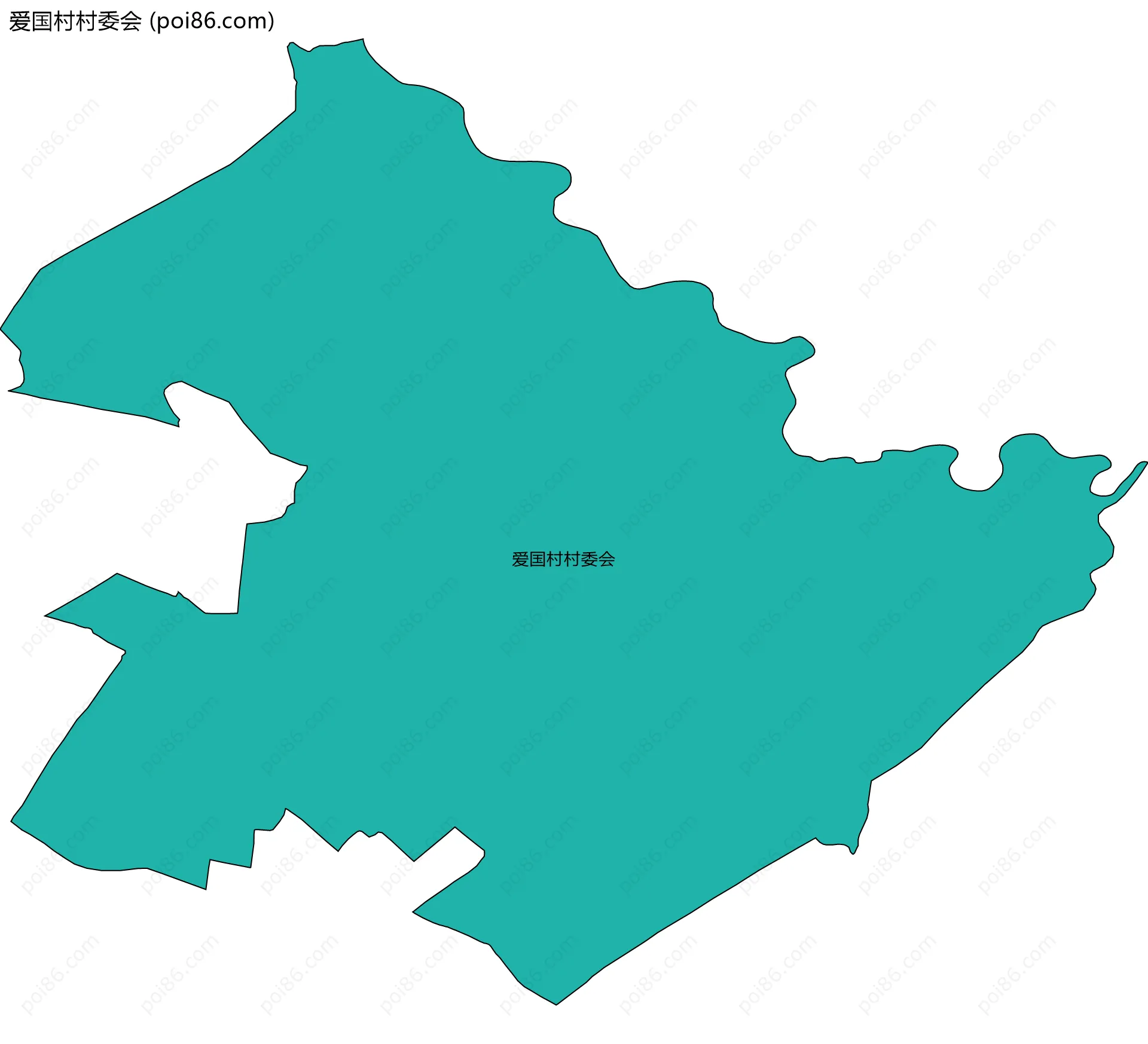 爱国村村委会边界地图