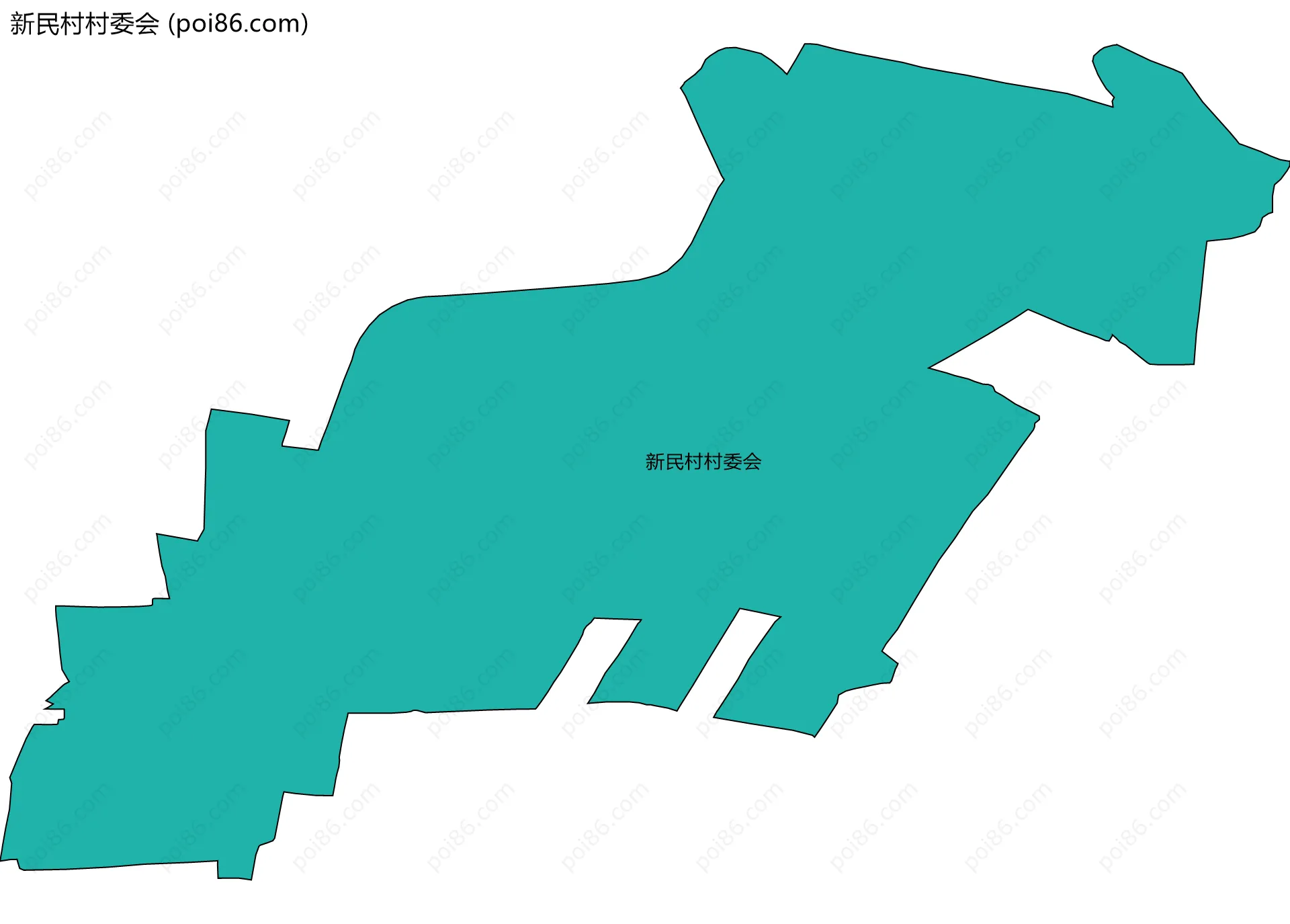 新民村村委会边界地图