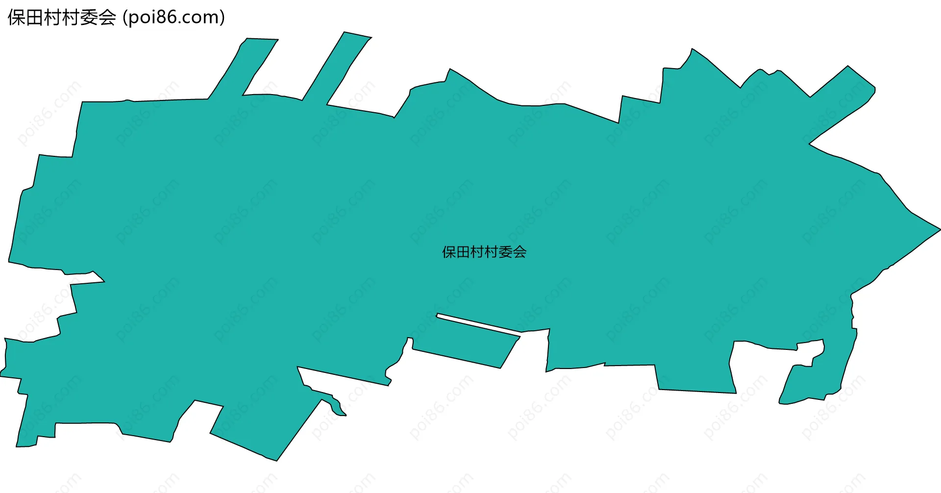 保田村村委会边界地图