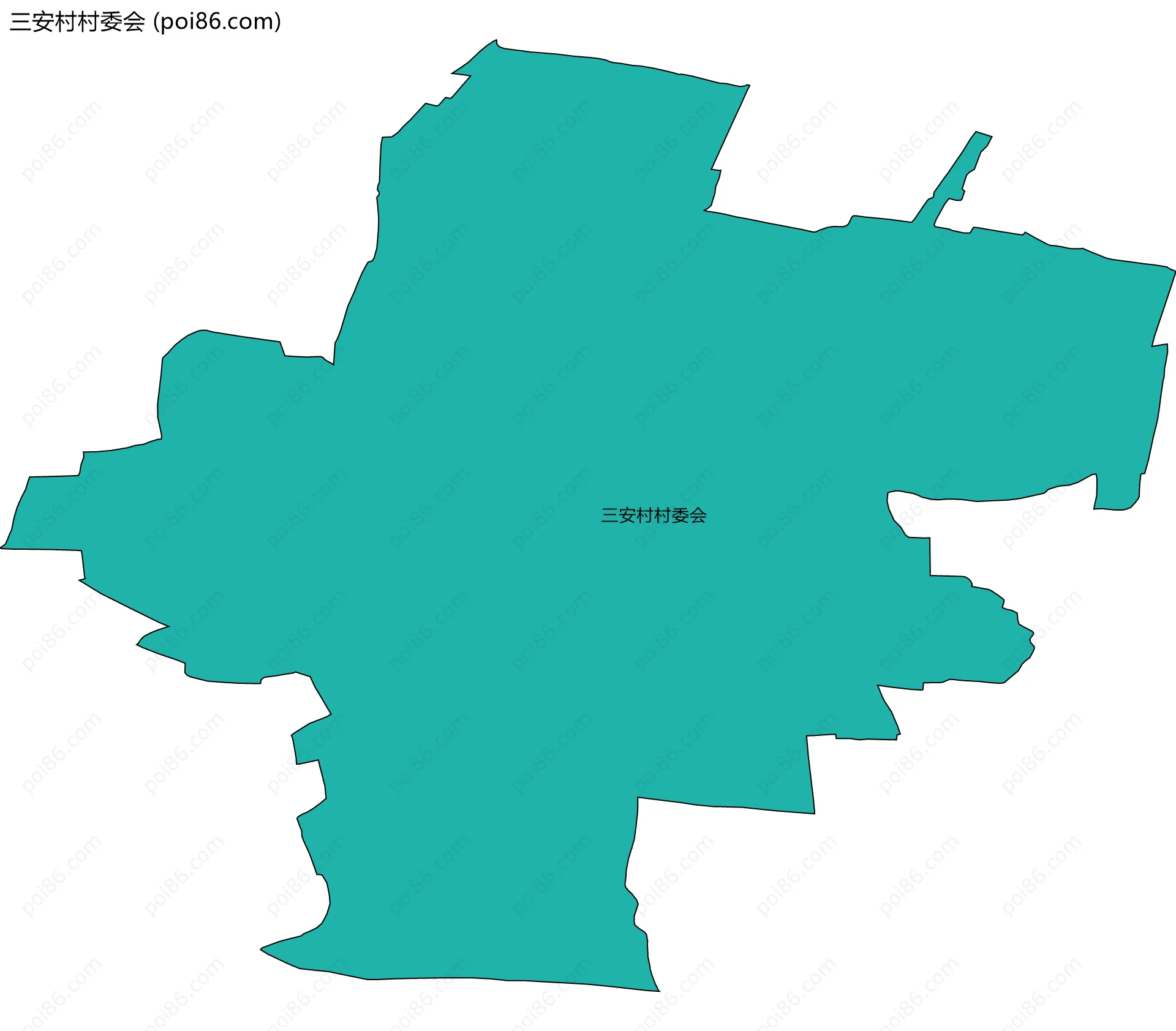 三安村村委会边界地图